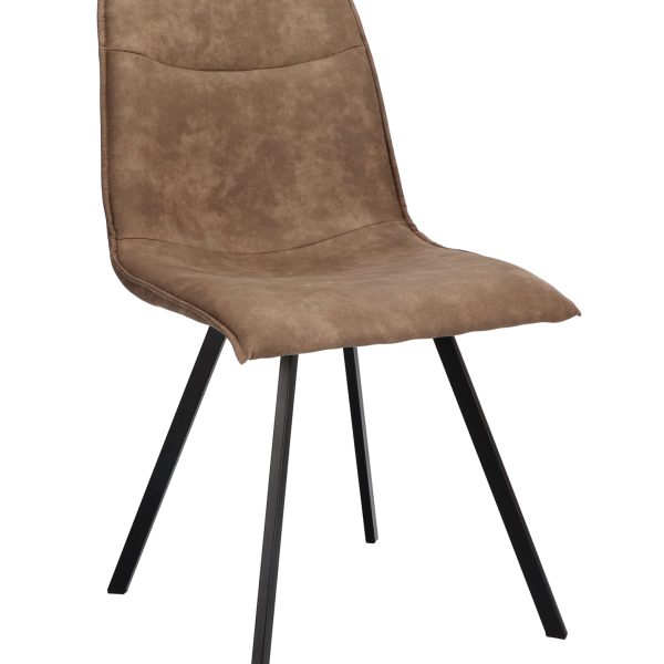 Stoel Noa Stof Cowboy 809 Stone Poot Zwart