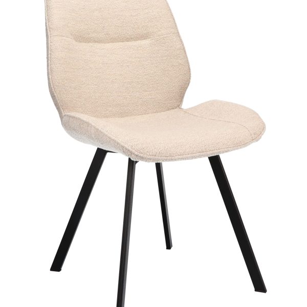 Stoel May Stof Alpine Natural 01 Poot Zwart
