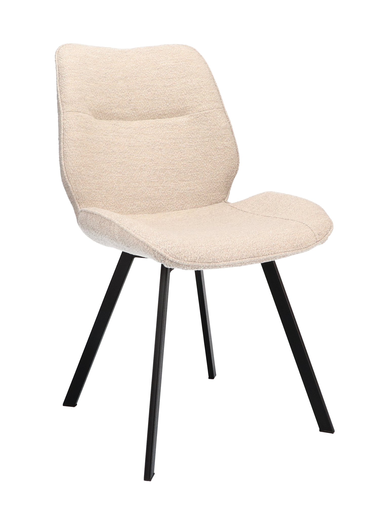 1348013-0.jpg Stoel May Stof Alpine Natural 01 Poot Zwart - Afbeelding 1