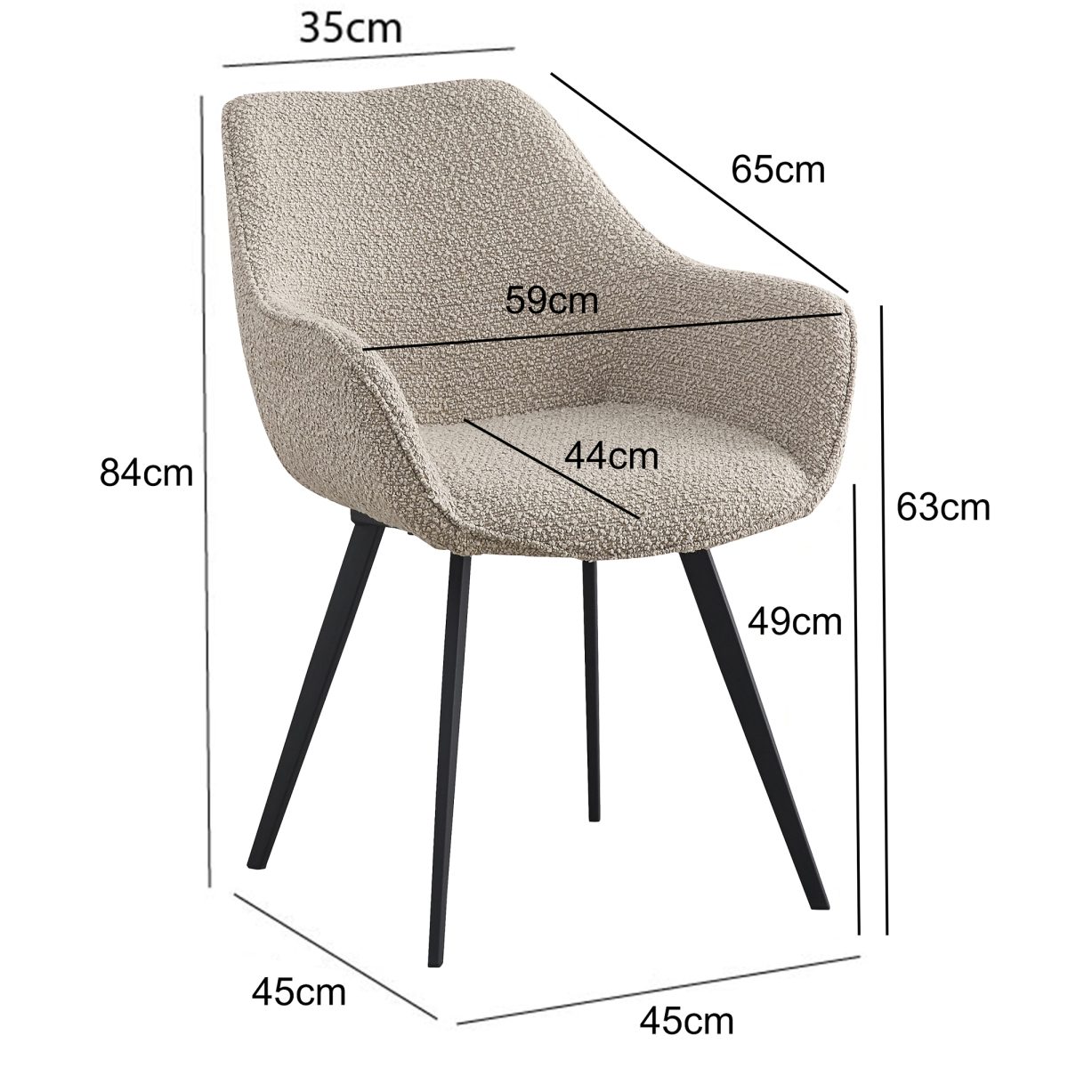 Luca Boucle Beige (set van 2) - Afbeelding 5