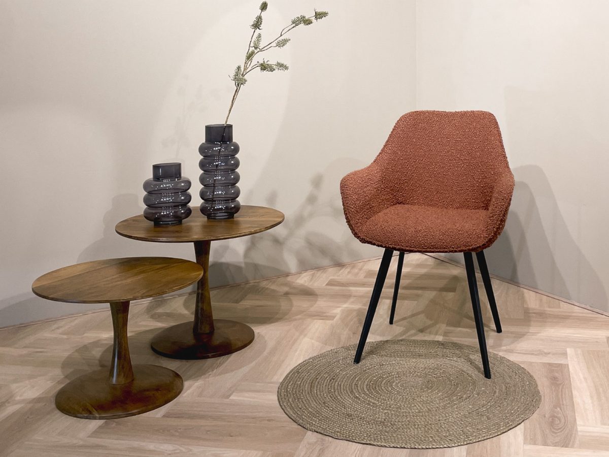 Luca Boucle Leaf Brown (set van 2) - Afbeelding 6