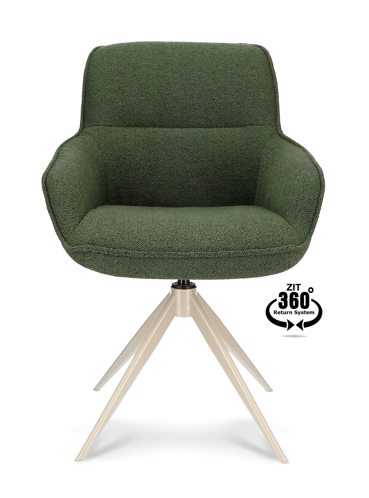 1400531-1.jpg Armstoel Lano Stof Mose Green 200 Leg Smoked Cream 360° Return-systeem - Afbeelding 2