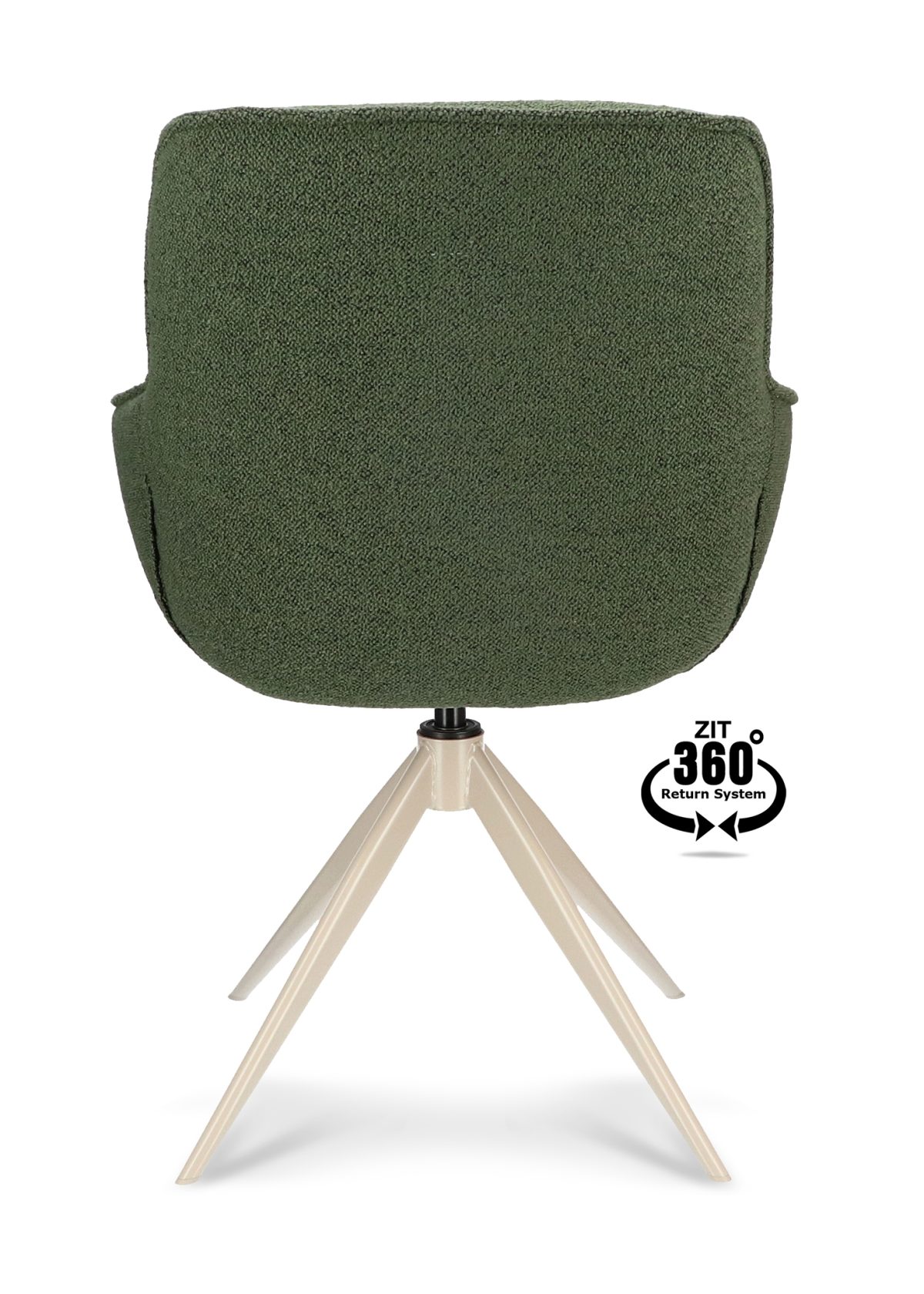 Armstoel Lano Stof Mose Green 200 Leg Smoked Cream 360° Return-systeem - Afbeelding 5