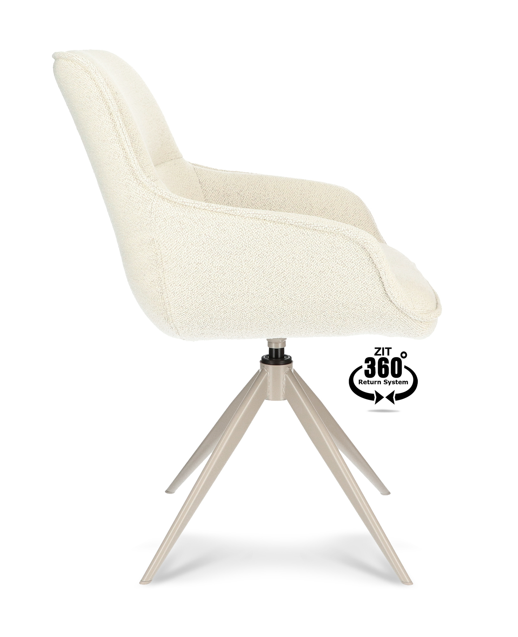 1400532-2.jpg Armstoel Lano Stof Mose Natural 90 Leg Smoked Cream 360° Return-systeem - Afbeelding 3