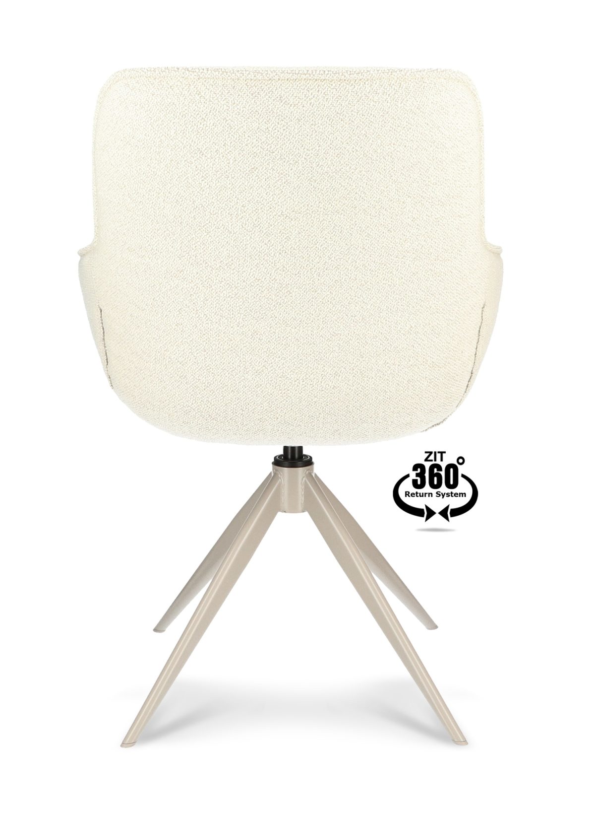 Armstoel Lano Stof Mose Natural 90 Leg Smoked Cream 360° Return-systeem - Afbeelding 5