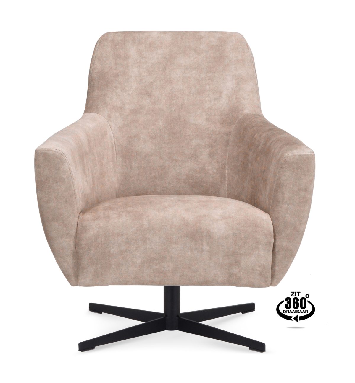 Lounge Chair Harbour Fabric Adore Sand 03 Leg Black 360° Swivel - Afbeelding 2
