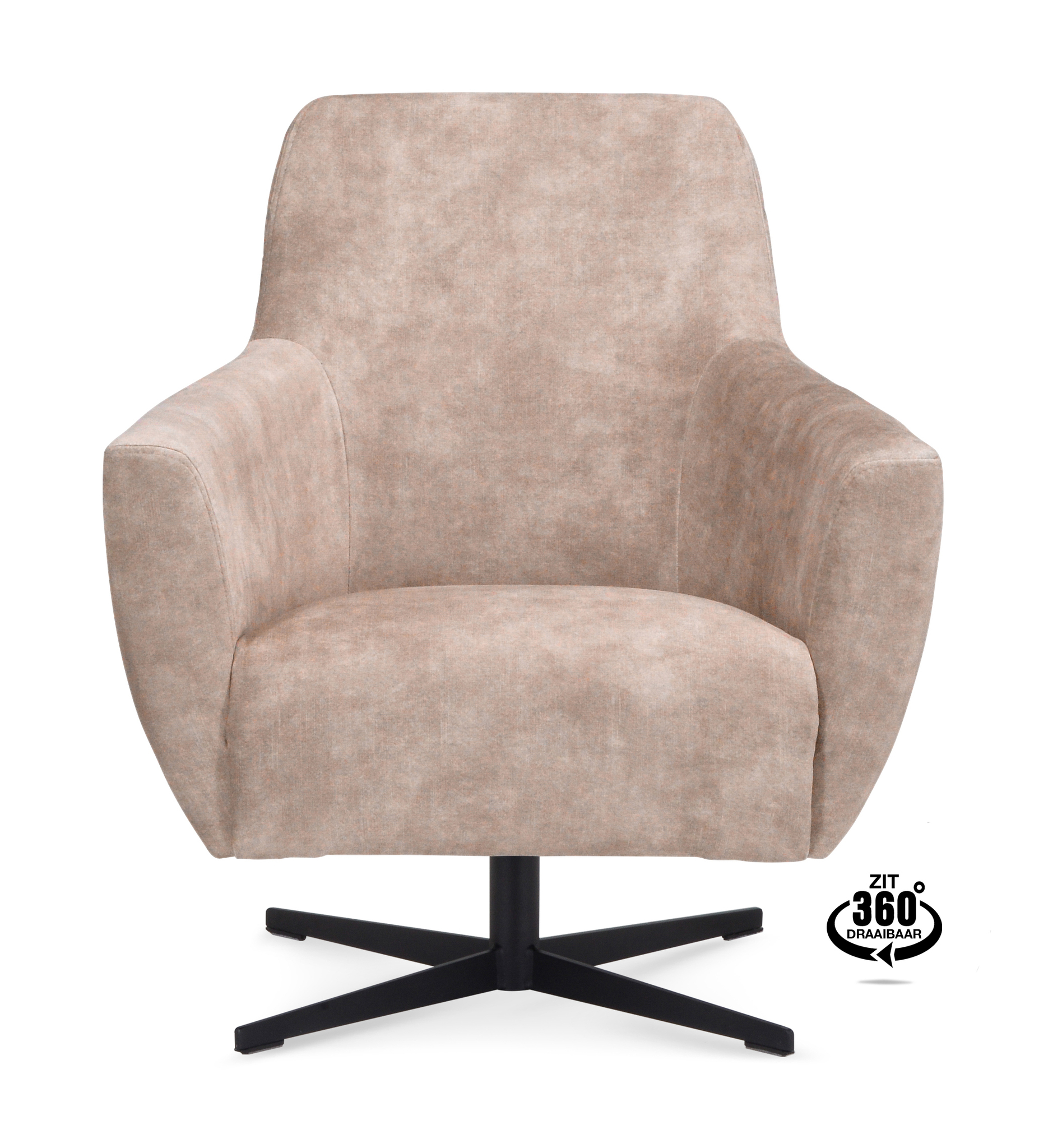 1401941-1.jpg Lounge Chair Harbour Fabric Adore Sand 03 Leg Black 360° Swivel - Afbeelding 2