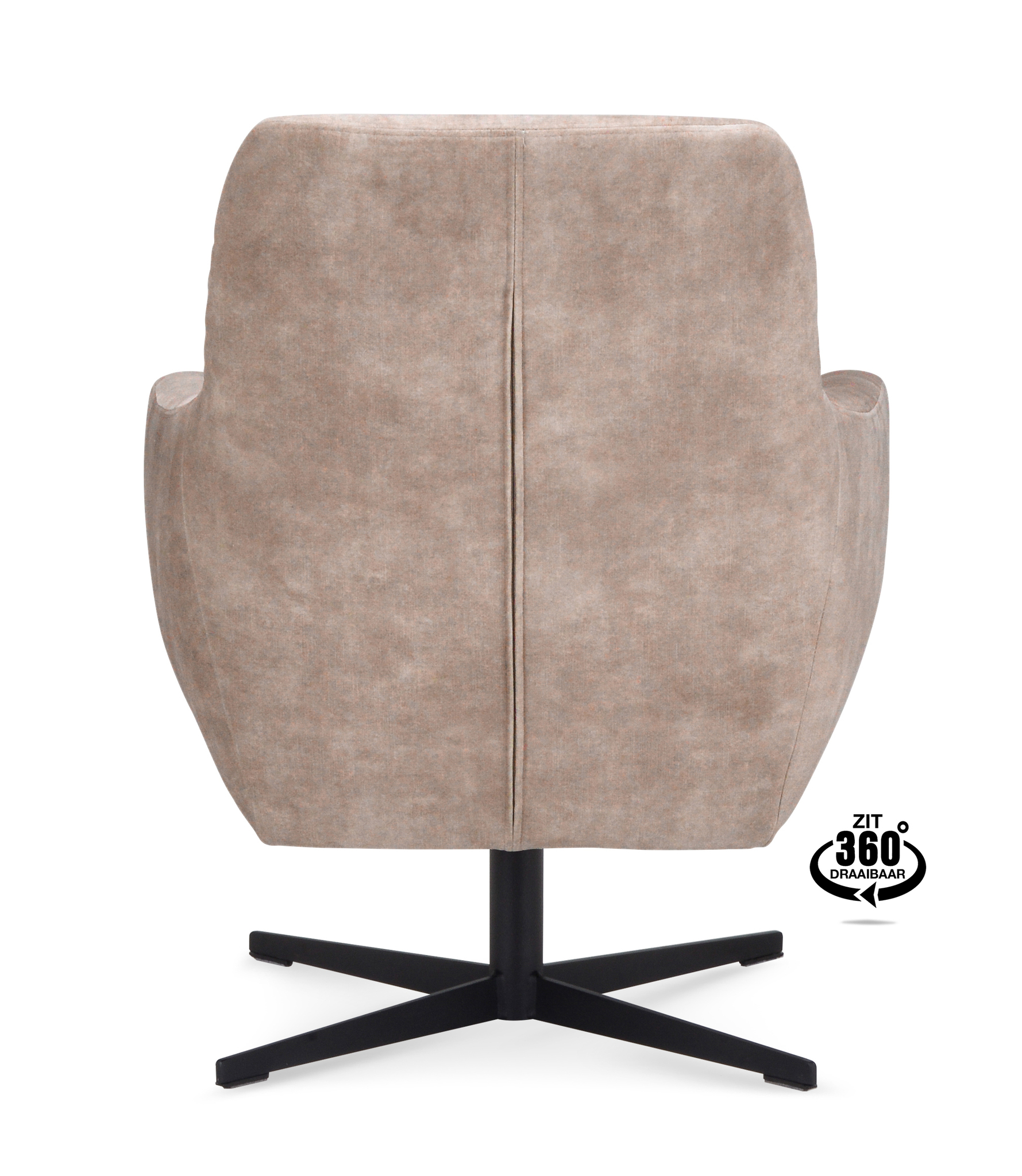 1401941-4.jpg Lounge Chair Harbour Fabric Adore Sand 03 Leg Black 360° Swivel - Afbeelding 5
