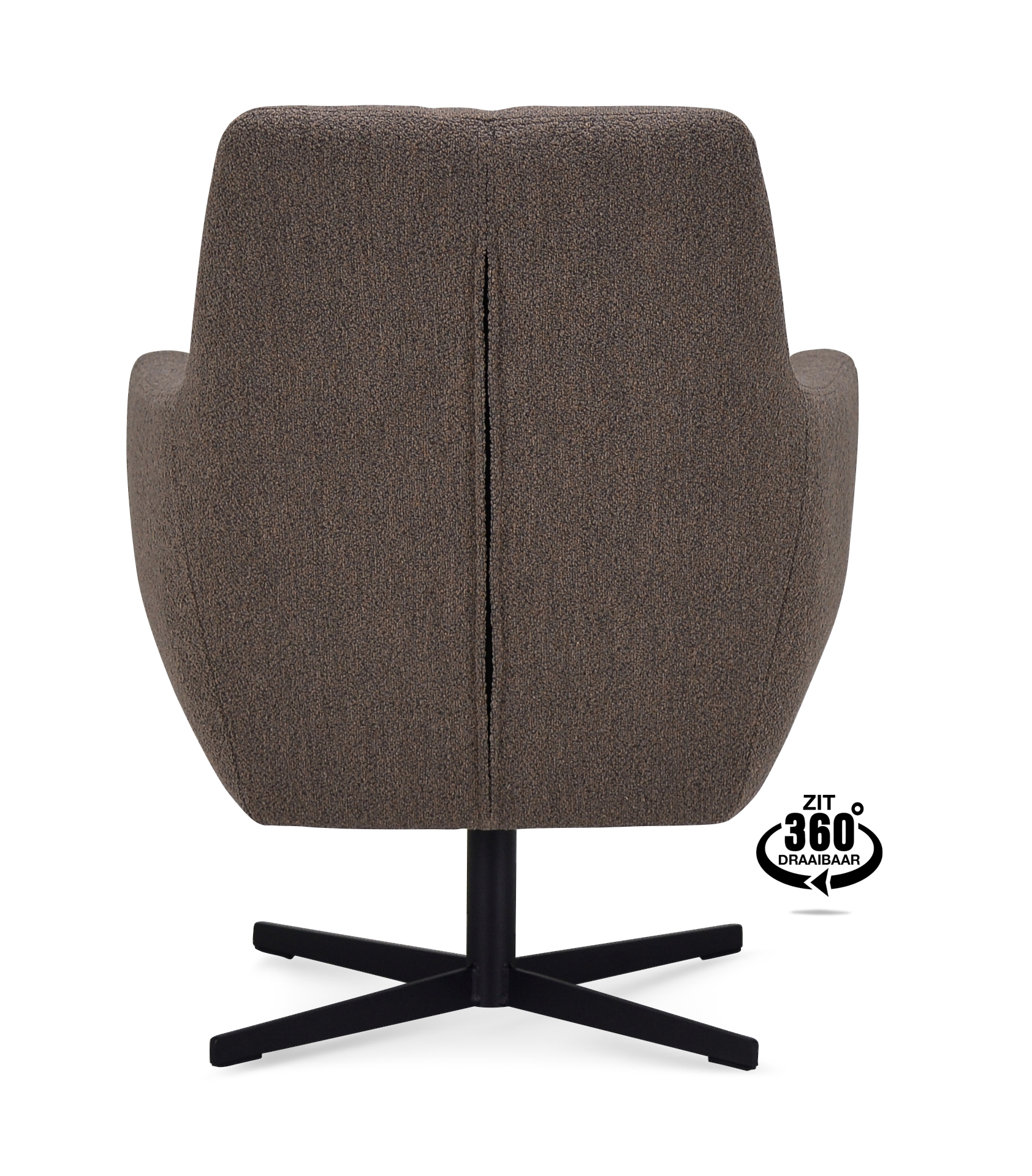 1401942-4.jpg Lounge Chair Harbour Fabric Alpine Brown 15 Leg Black 360° Swivel - Afbeelding 5