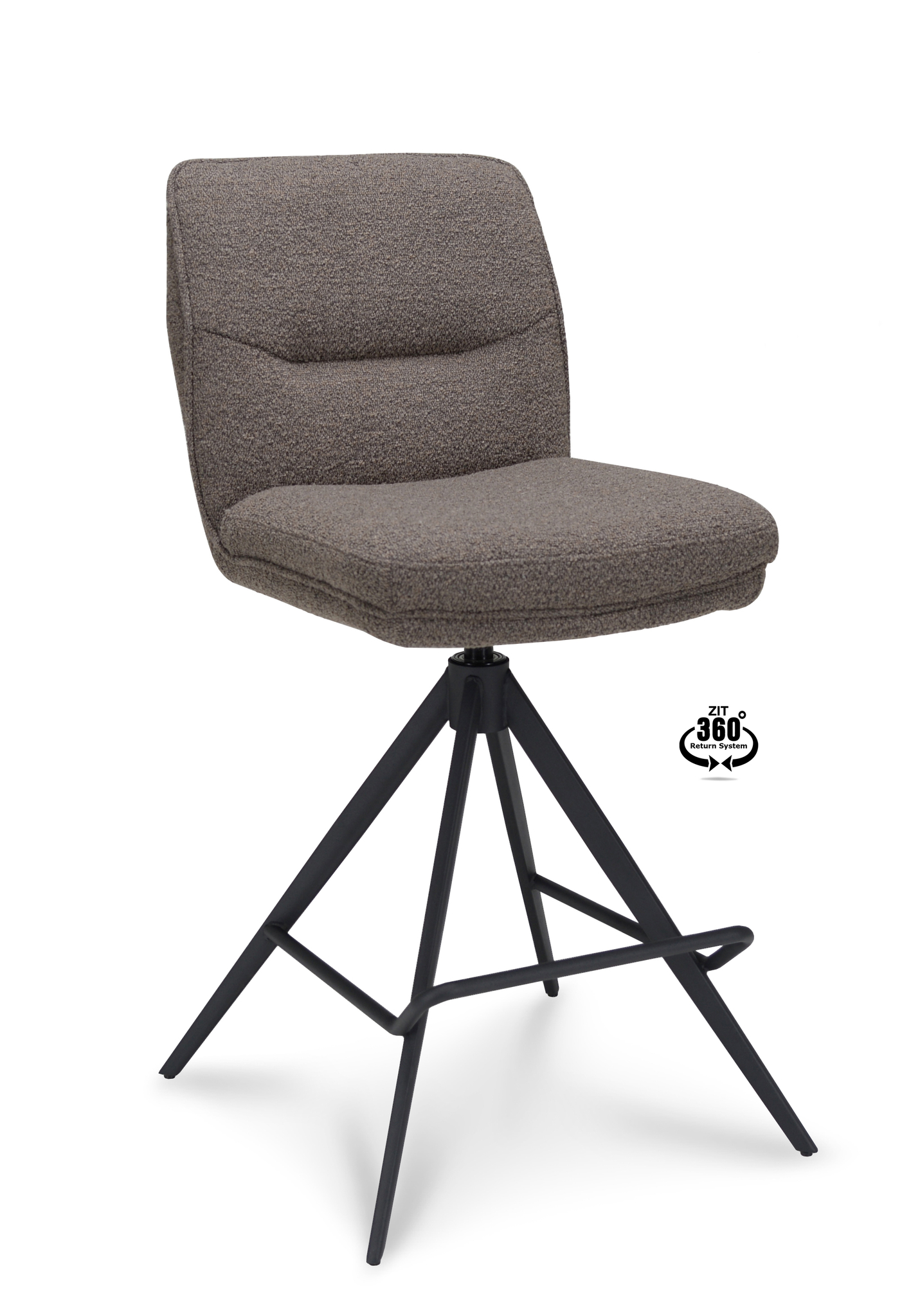 1417857-0.jpg Barkruk Bliss - ZH 65  Stof Alpine Brown 15 Poot Zwart 360° Retoursysteem - Afbeelding 1