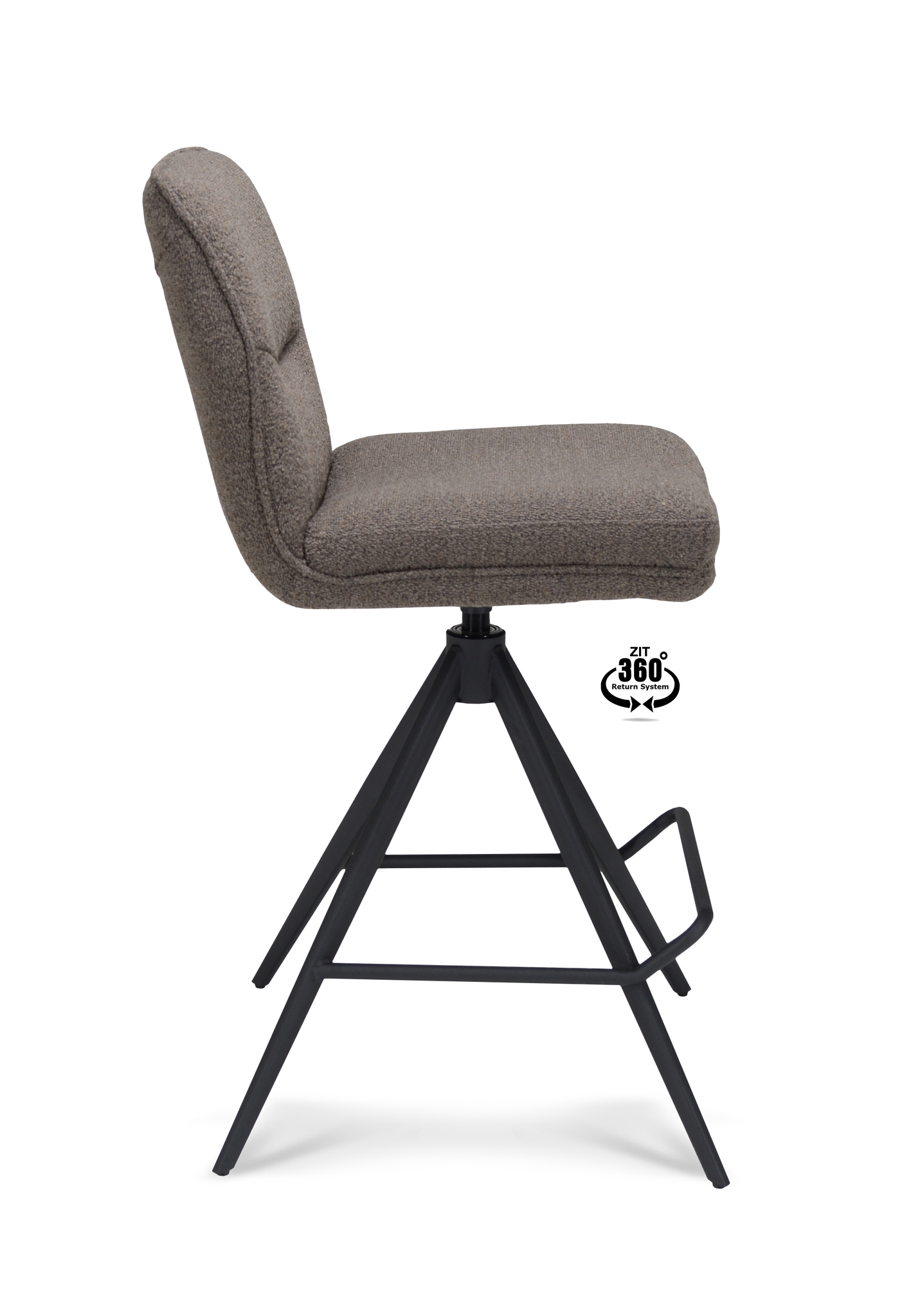 1417857-1.jpg Barkruk Bliss - ZH 65  Stof Alpine Brown 15 Poot Zwart 360° Retoursysteem - Afbeelding 2
