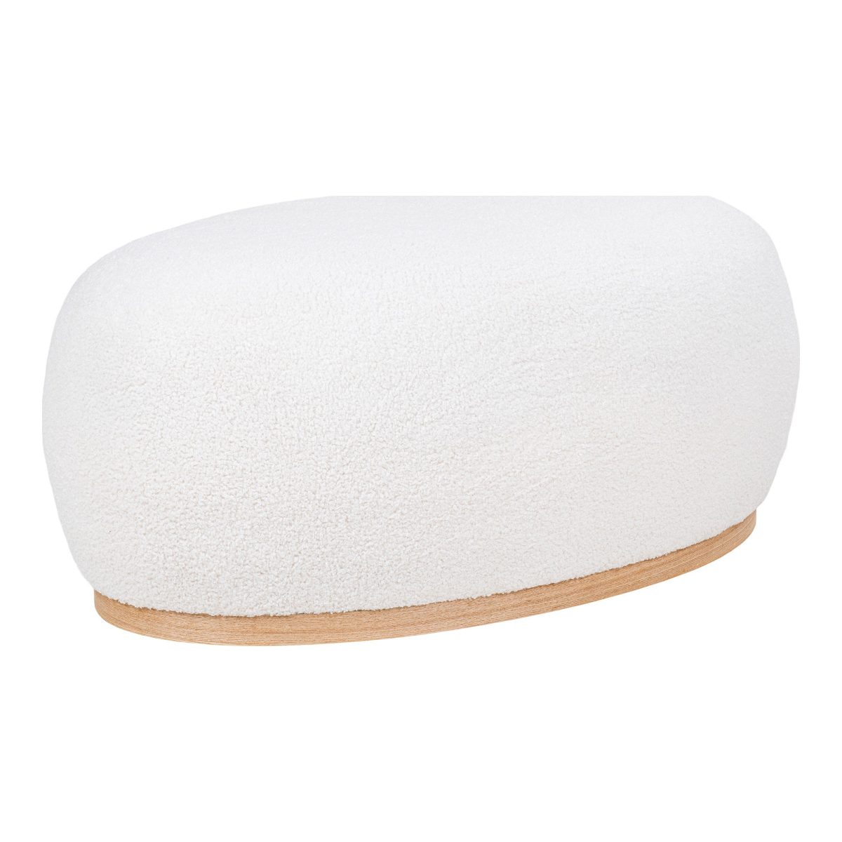 Manhattan Poef - Poef, bouclé, wit, 54,5x88,5x36 cm, HN1235 - Afbeelding 2