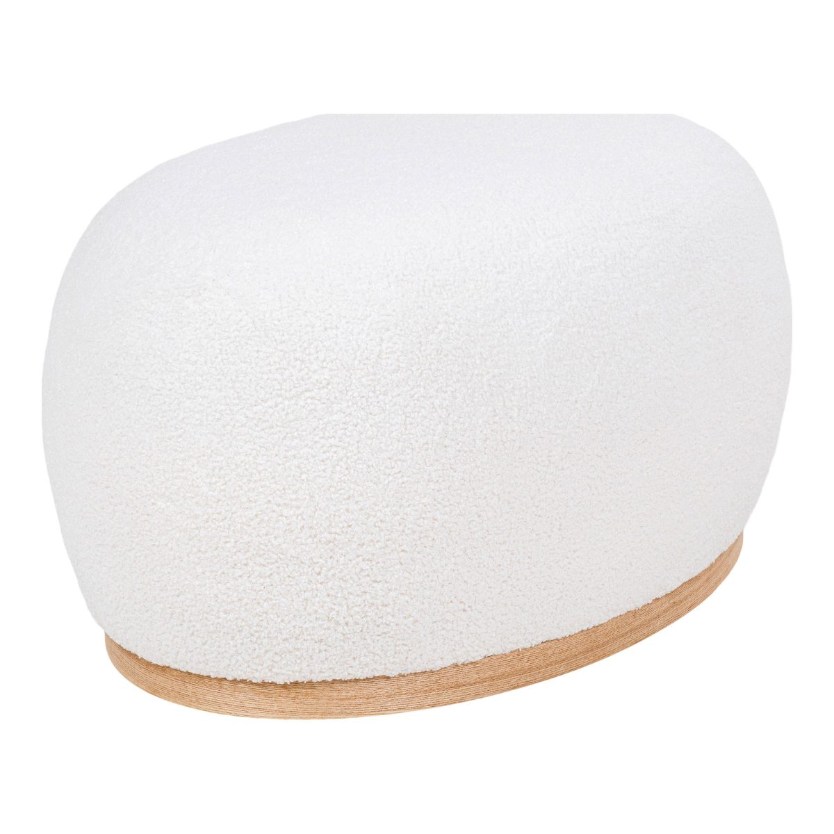 Manhattan Poef - Poef, bouclé, wit, 54,5x88,5x36 cm, HN1235 - Afbeelding 3