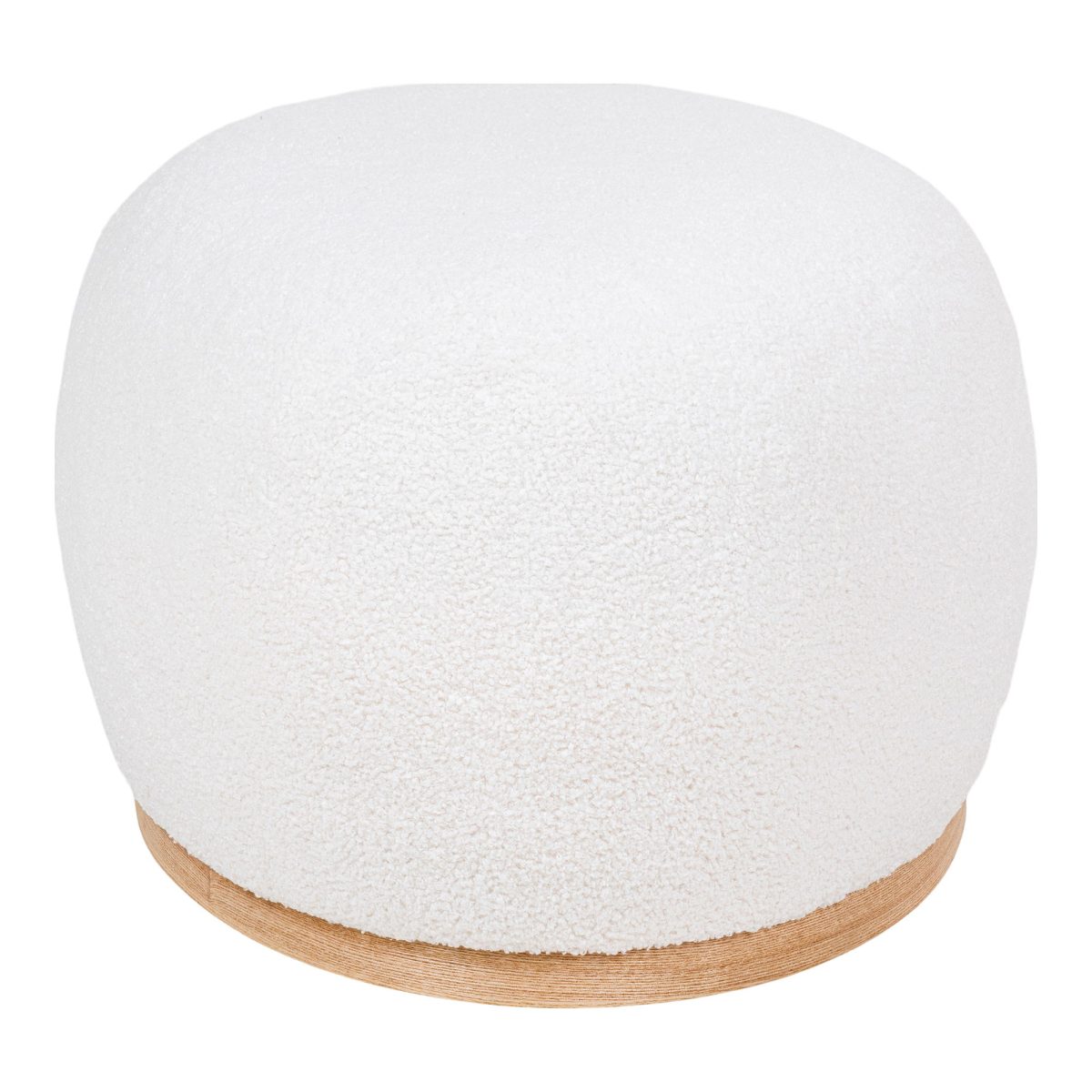 Manhattan Poef - Poef, bouclé, wit, 54,5x88,5x36 cm, HN1235 - Afbeelding 4