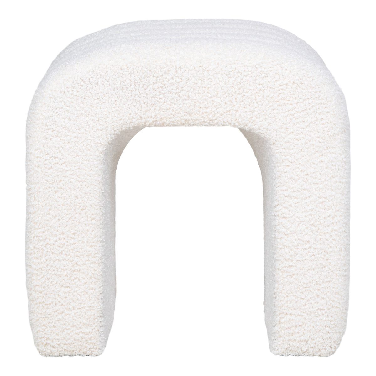 Colma Poef - Poef, bouclé, wit, 41x36,5 cm, HN1234 - Afbeelding 3