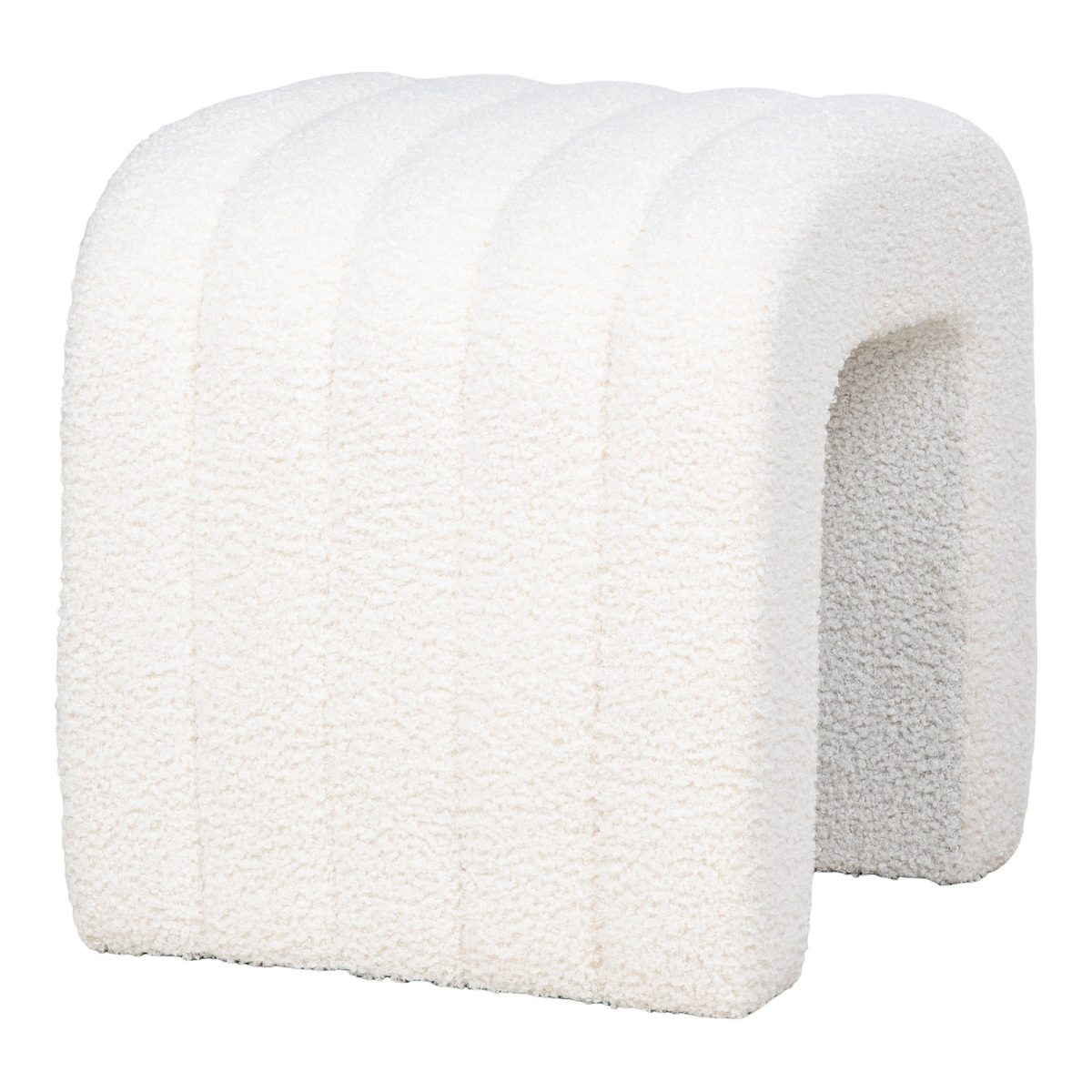 Colma Poef - Poef, bouclé, wit, 41x36,5 cm, HN1234 - Afbeelding 4