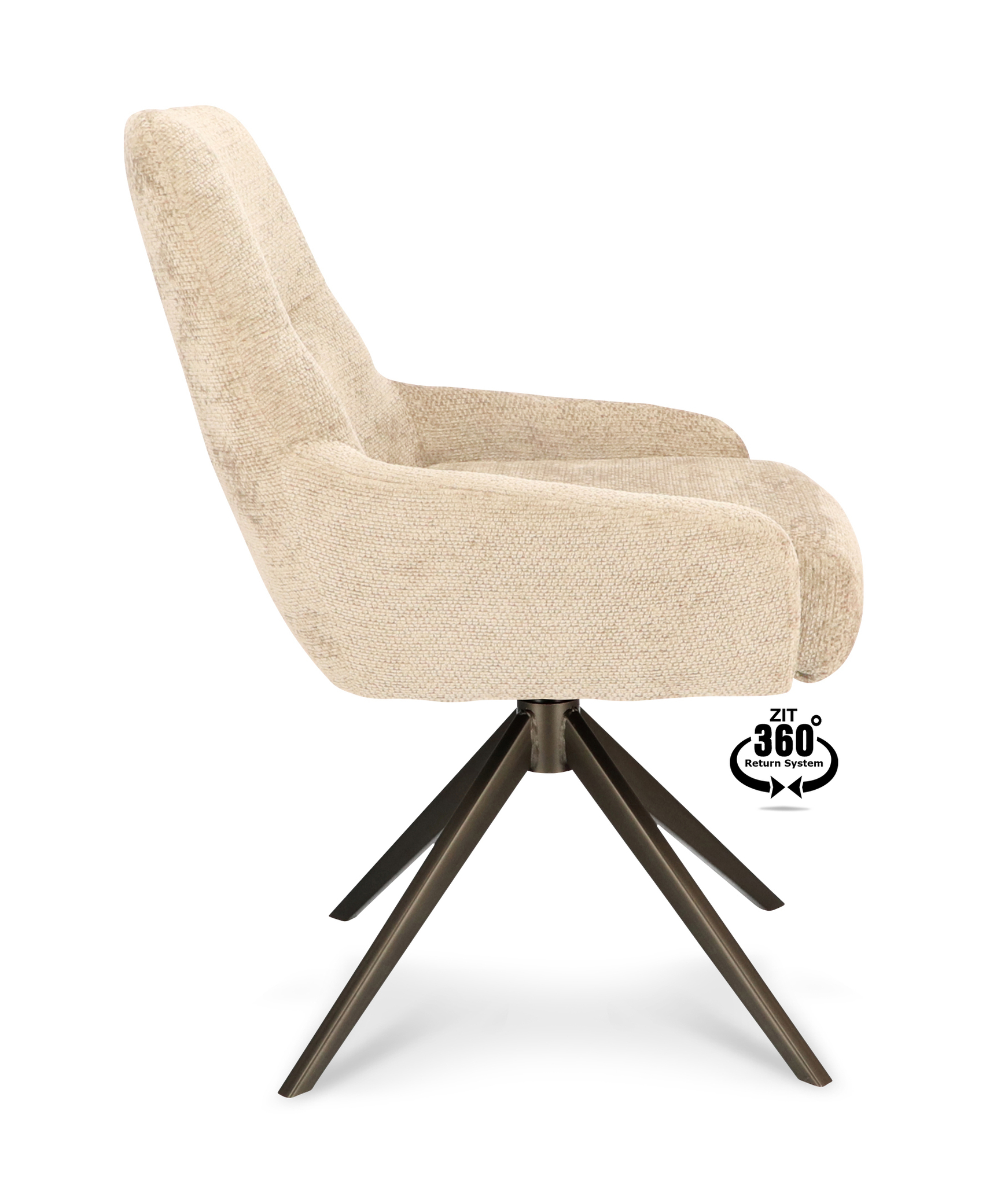 1504374-2.jpg Stoel Bowie 360 Stof Movie Desert 109 Poot Brons 360° Retoursysteem - Afbeelding 3