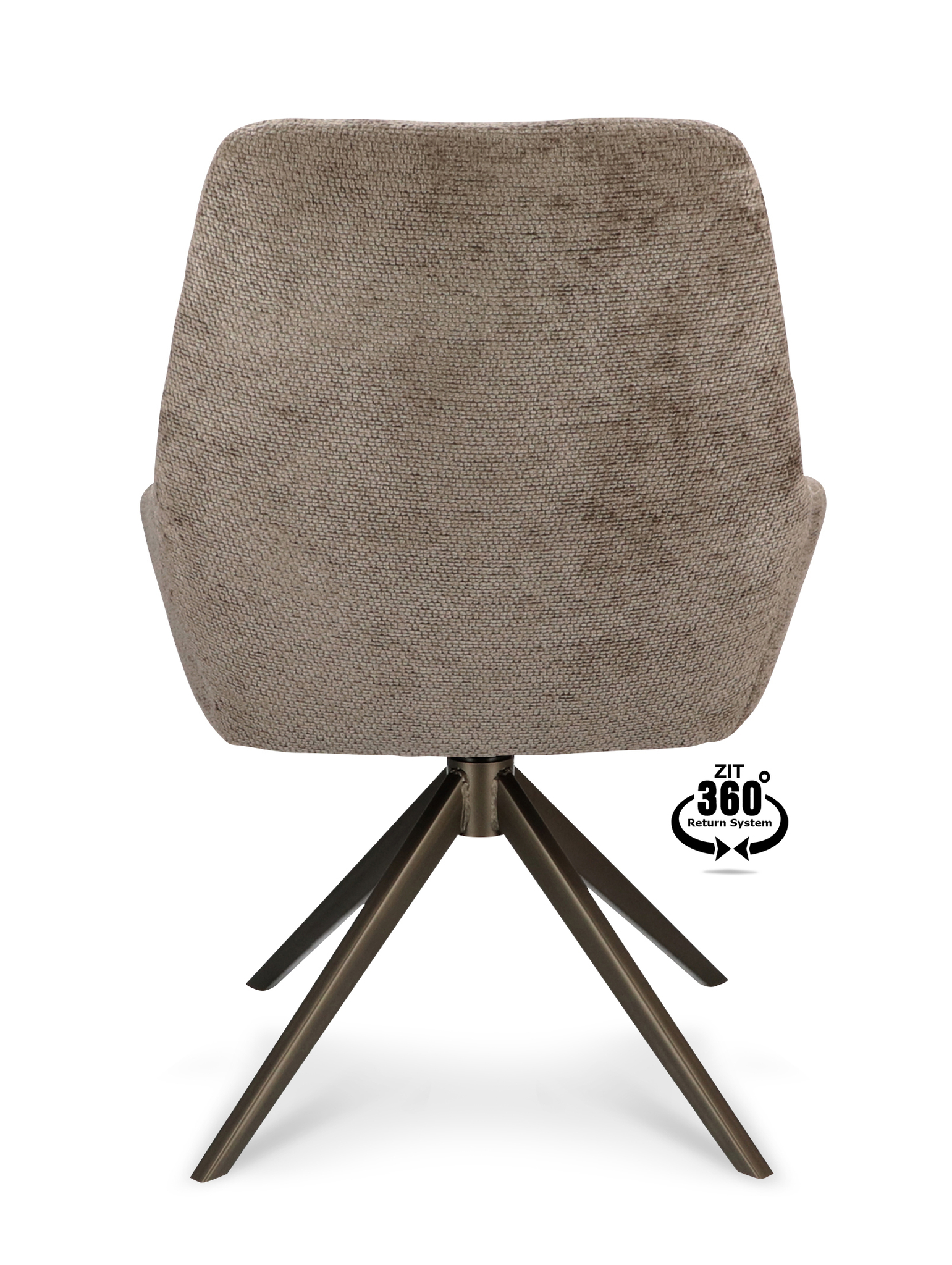 1504375-3.jpg Stoel Bowie 360 Stof Movie Taupe 12 Poot Brons 360° Retoursysteem - Afbeelding 4