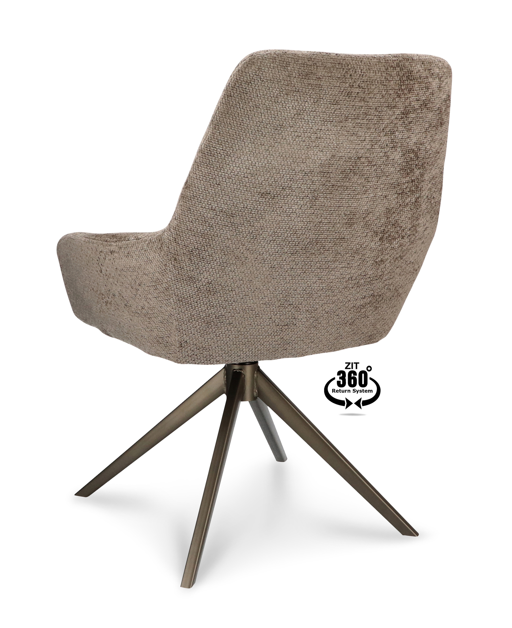 1504375-4.jpg Stoel Bowie 360 Stof Movie Taupe 12 Poot Brons 360° Retoursysteem - Afbeelding 5