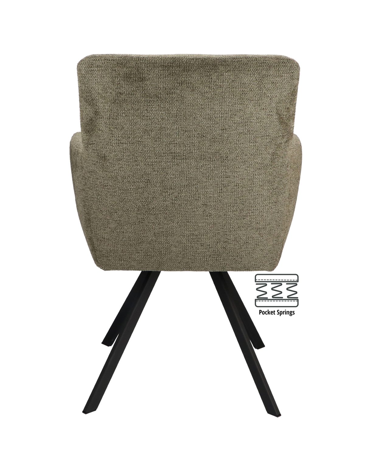 Armstoel Kane Stof Mito Hunter 156 Poot Zwart - Afbeelding 4