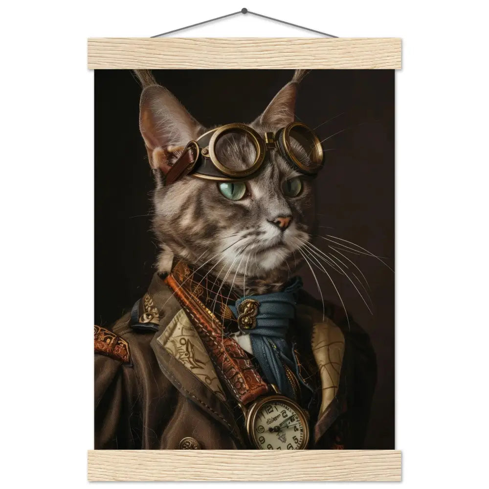 19bbd040-71a6-448e-bebd-9b54c505be09-0.jpg Schoolposter van een mannelijke Korat kat - Afbeelding 1