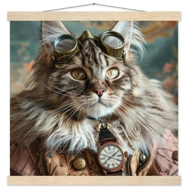 Schoolposter van een vrouwelijke Maine Coon kat