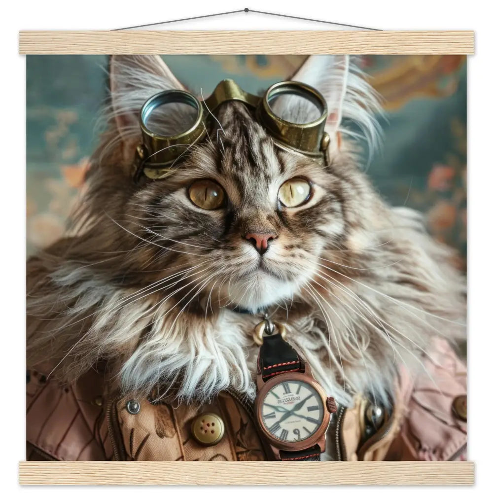 1f39e7a2-fa55-4d85-951b-869693918514-0.jpg Schoolposter van een vrouwelijke Maine Coon kat - Afbeelding 1
