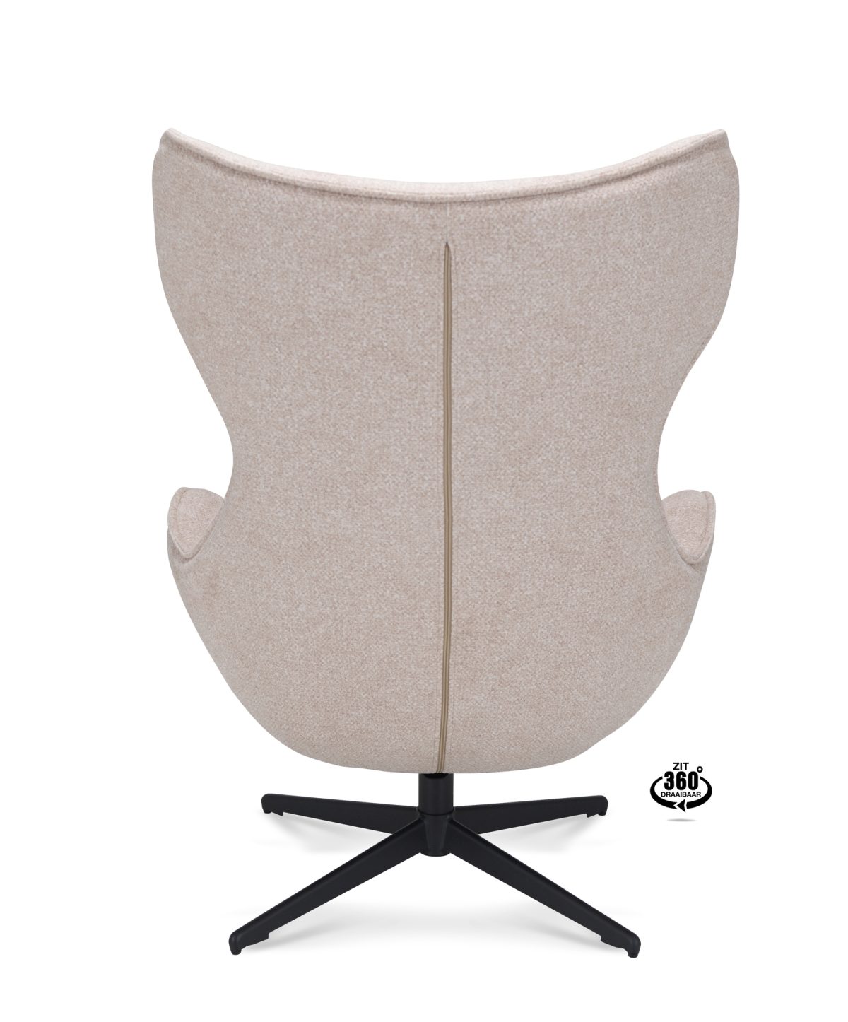 Lounge Chair Ontario Fabric Leo 26 Sand Leg Black 360° Rotatable - Afbeelding 5