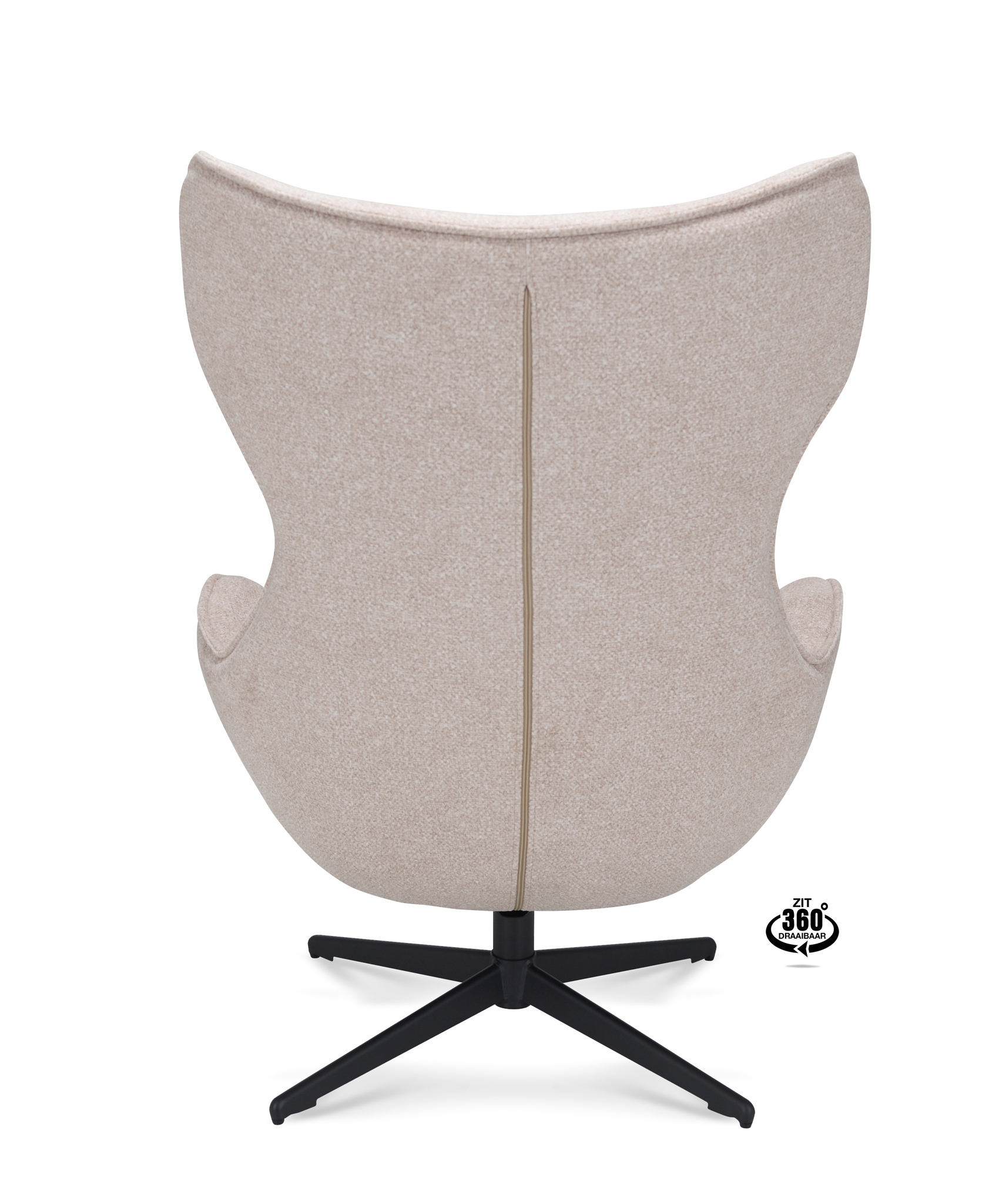 2041345-4.jpg Lounge Chair Ontario Fabric Leo 26 Sand Leg Black 360° Rotatable - Afbeelding 5