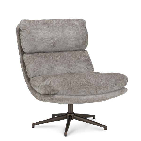 Lounge Chair Lodge Fabric Movie Clay 84 Leg Bronze 360°