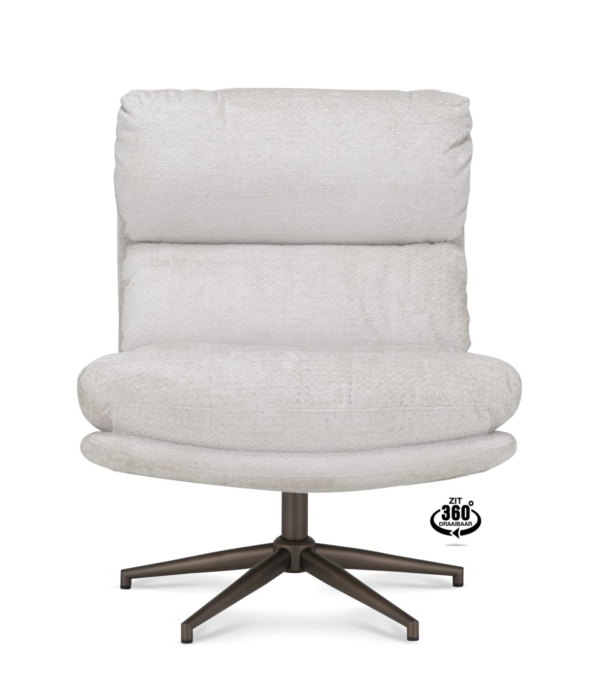 Fauteuil Lodge Stof Movie Natural 01 Poot Brons 360° - Afbeelding 2
