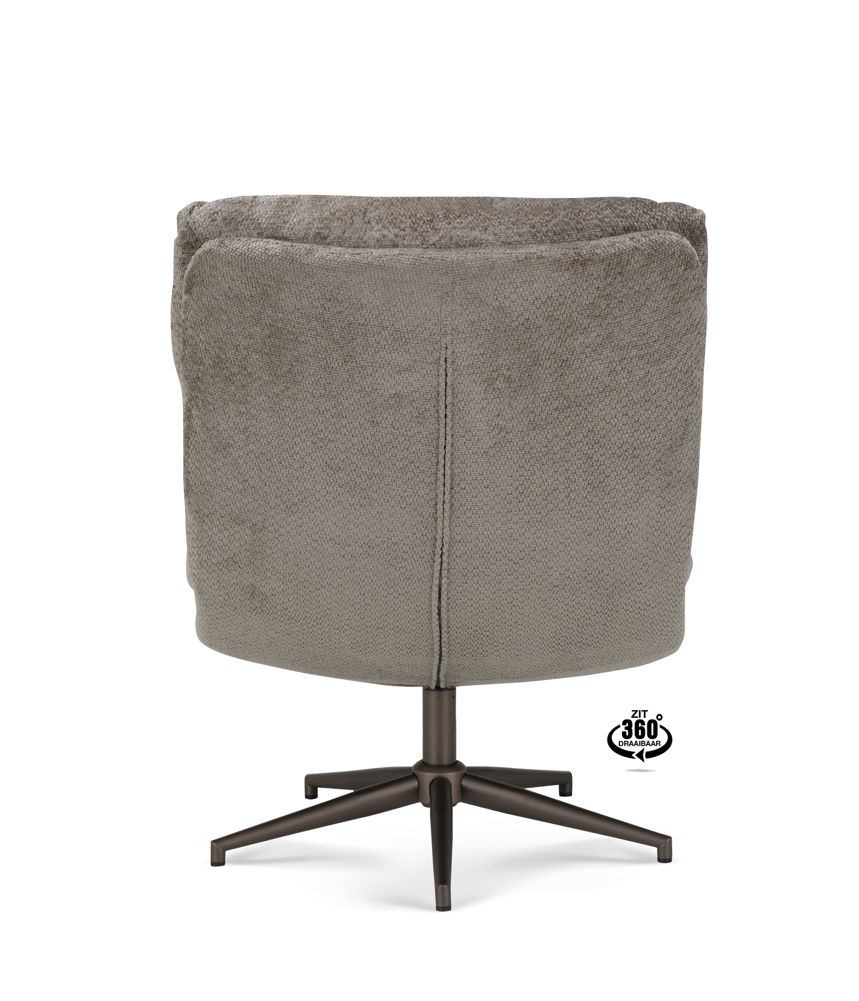 2047669-4.jpg Lounge Chair Lodge Fabric Movie Taupe 12 Leg Bronze 360° - Afbeelding 5