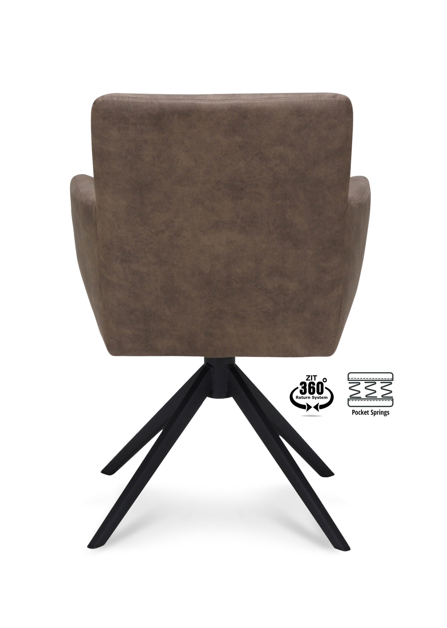 2048339-4.jpg Armstoel Maeve Stof Cowboy 809 Steenpoot Zwart 360° Retoursysteem - Afbeelding 5