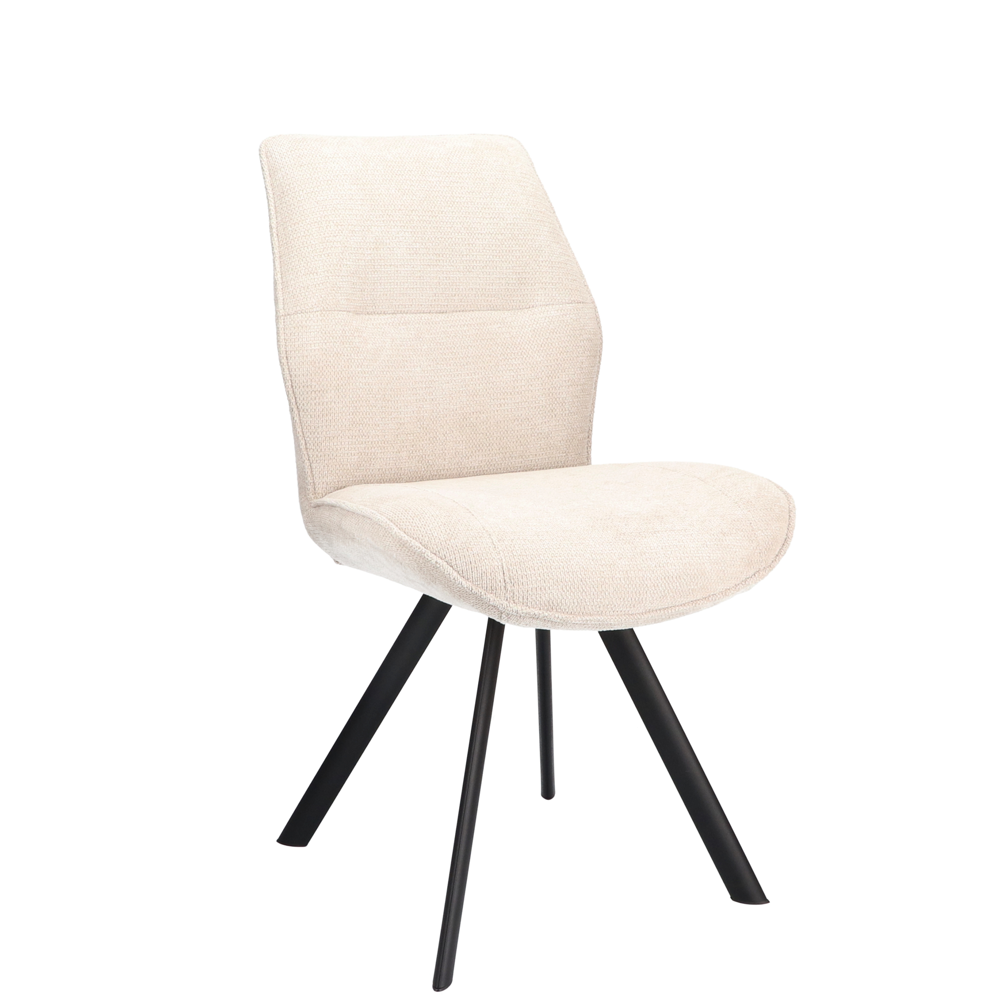 2048349-0.jpg Stoel Jade Stof Mito Natural 01 Poot Zwart - Afbeelding 1