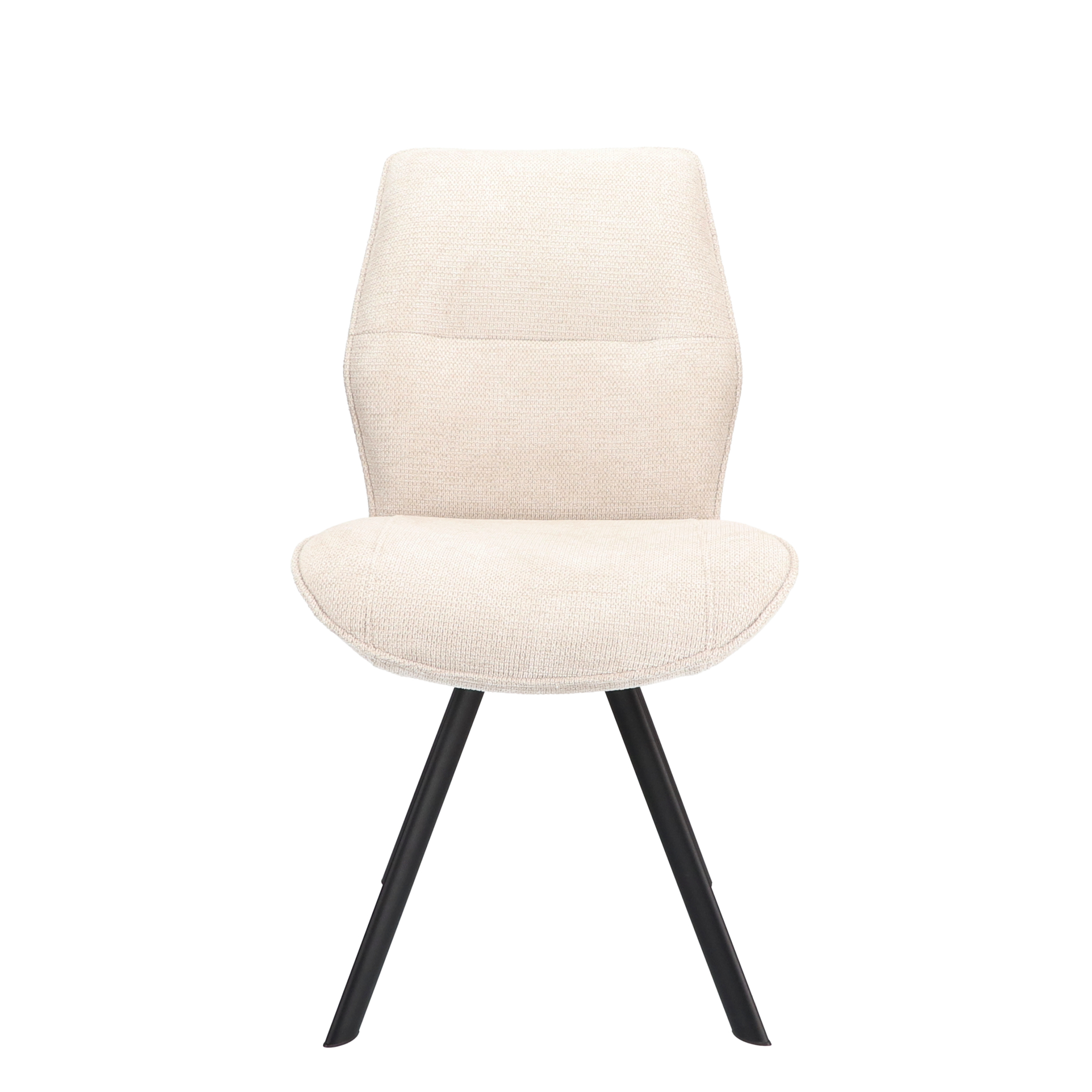 2048349-2.jpg Stoel Jade Stof Mito Natural 01 Poot Zwart - Afbeelding 3