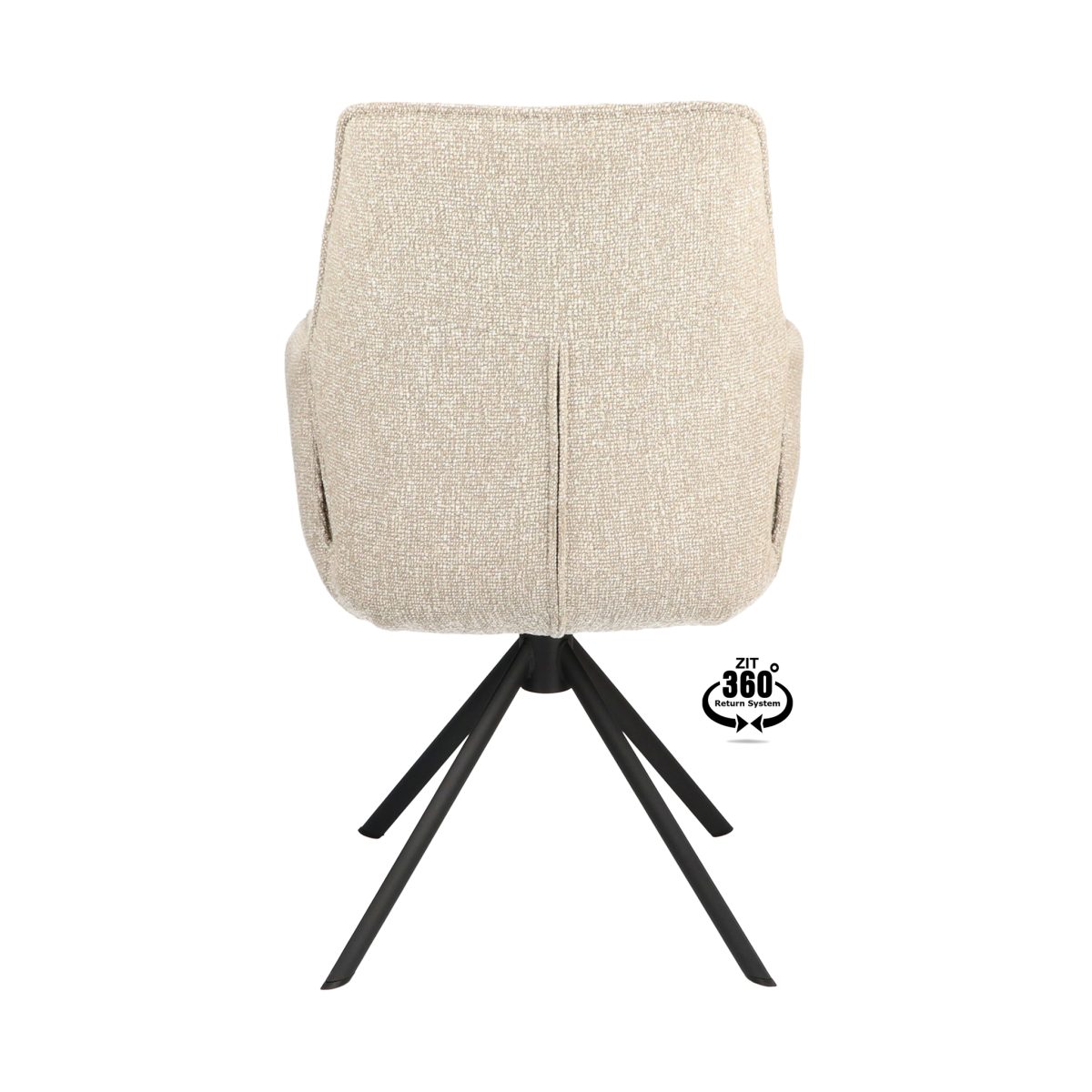 Armstoel Onyx Stof Lodge Beige 05 Poot Zwart 360° Retour-systeem - Afbeelding 5