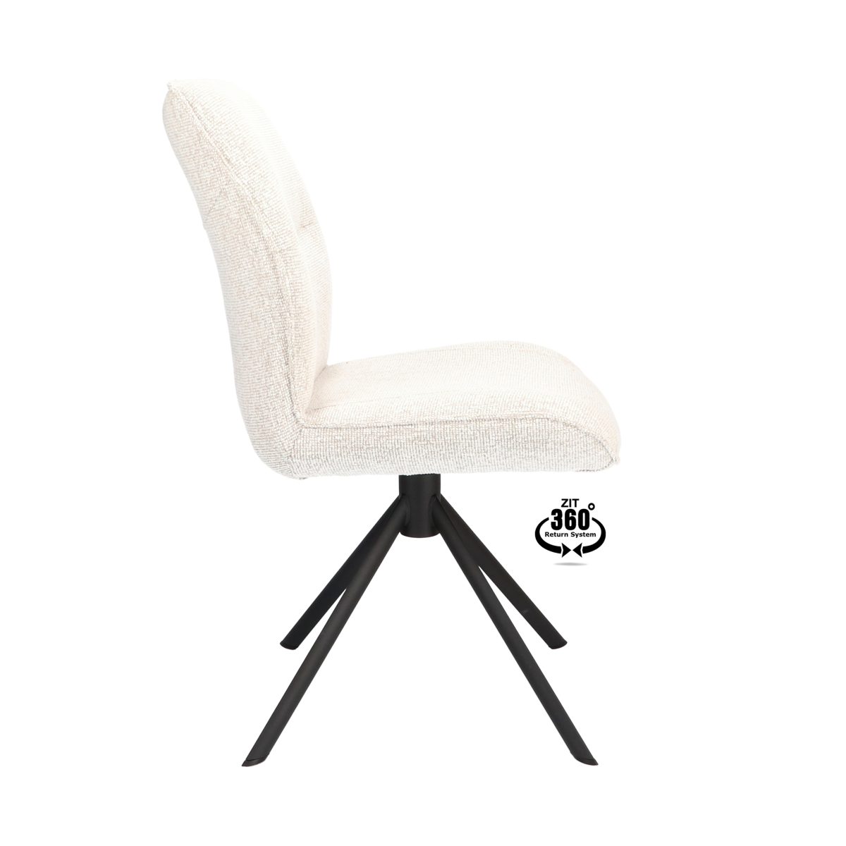 Stoel Onyx Stof Lodge Linnen 110 Poot Zwart 360° Retoursysteem - Afbeelding 3