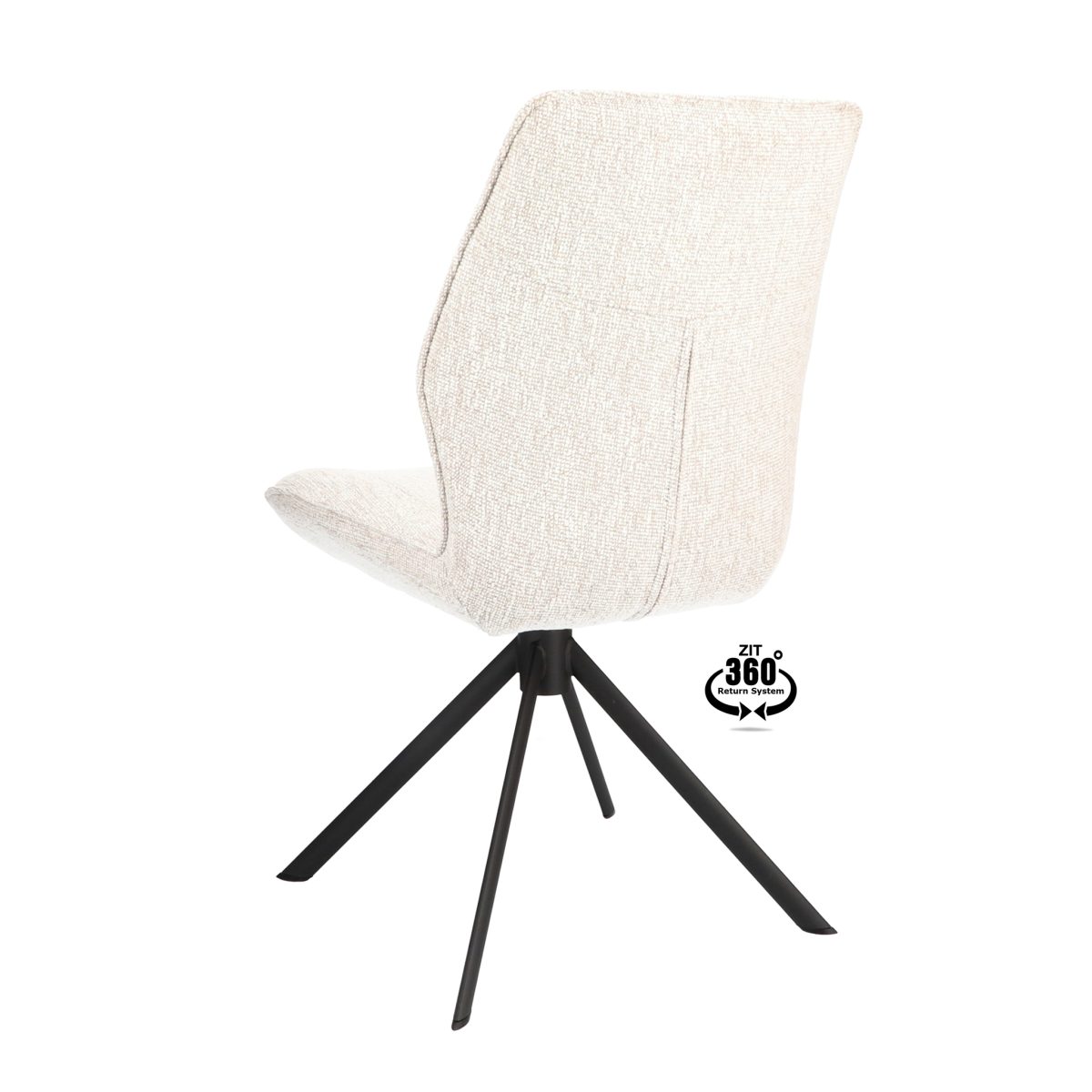 Stoel Onyx Stof Lodge Linnen 110 Poot Zwart 360° Retoursysteem - Afbeelding 4