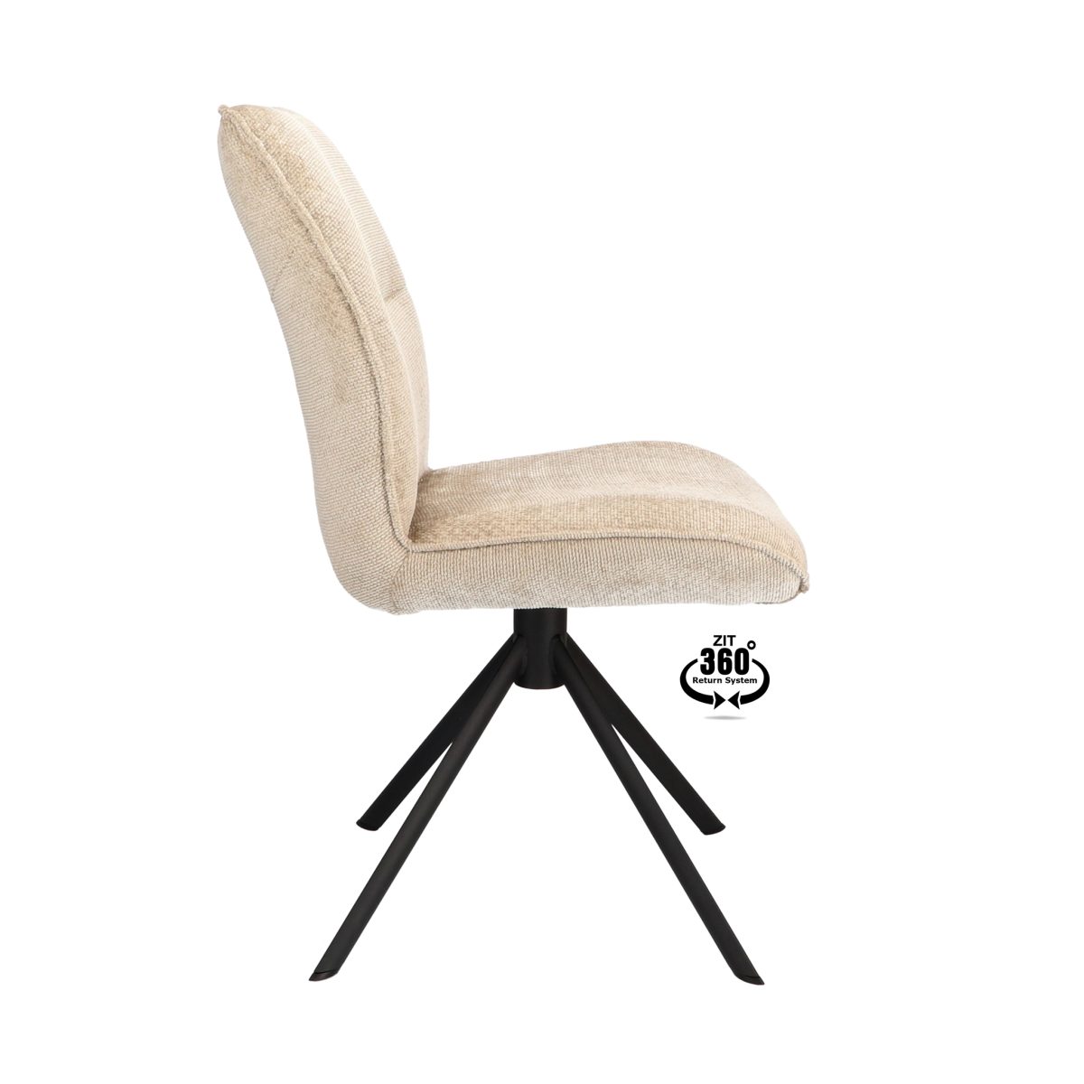 Stoel Onyx Stof Movie Desert 109 Poot Zwart 360° Retoursysteem - Afbeelding 3