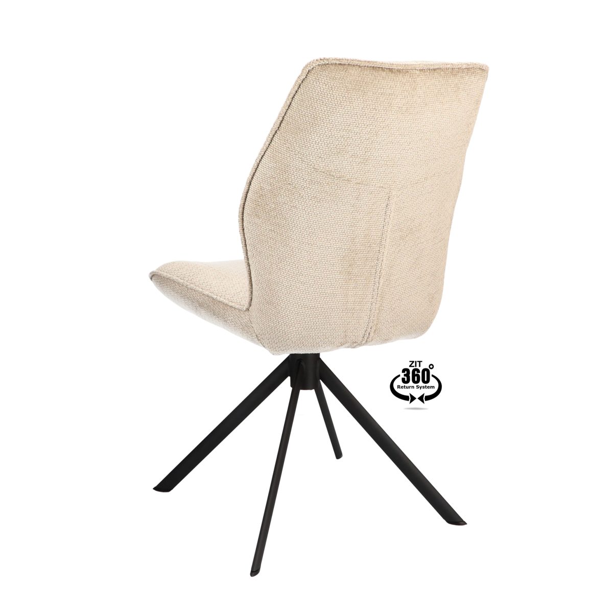 Stoel Onyx Stof Movie Desert 109 Poot Zwart 360° Retoursysteem - Afbeelding 4