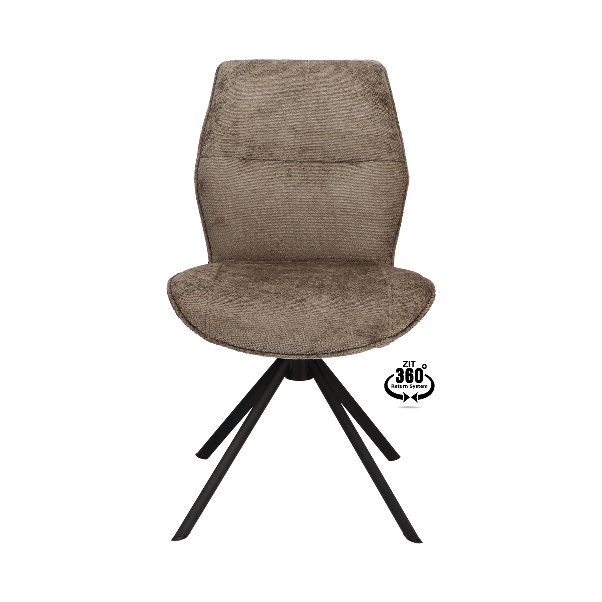 2048452-1.jpg Stoel Onyx Stof Movie Taupe 12 Poot Zwart 360° Retour-systeem - Afbeelding 2