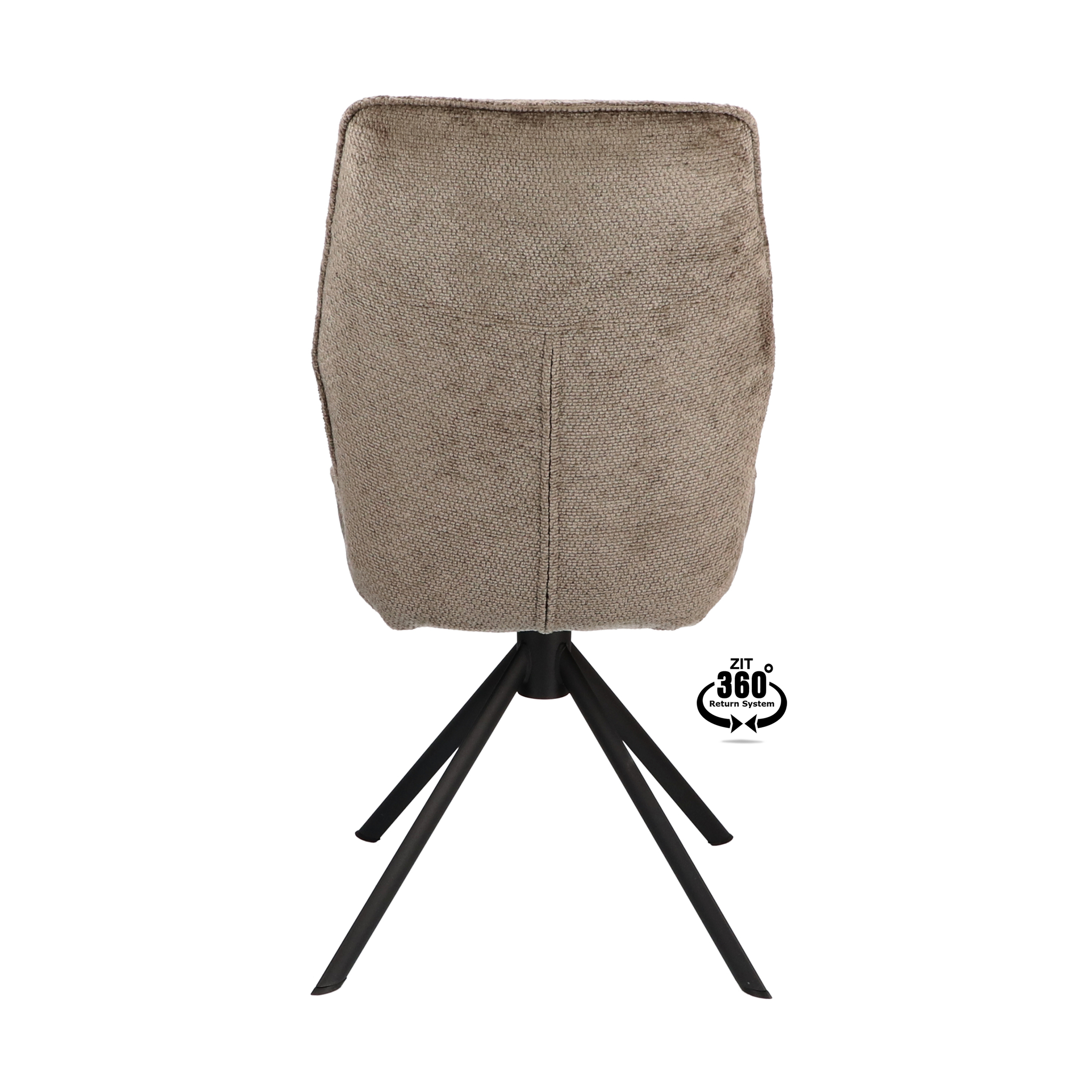 2048452-4.jpg Stoel Onyx Stof Movie Taupe 12 Poot Zwart 360° Retour-systeem - Afbeelding 5
