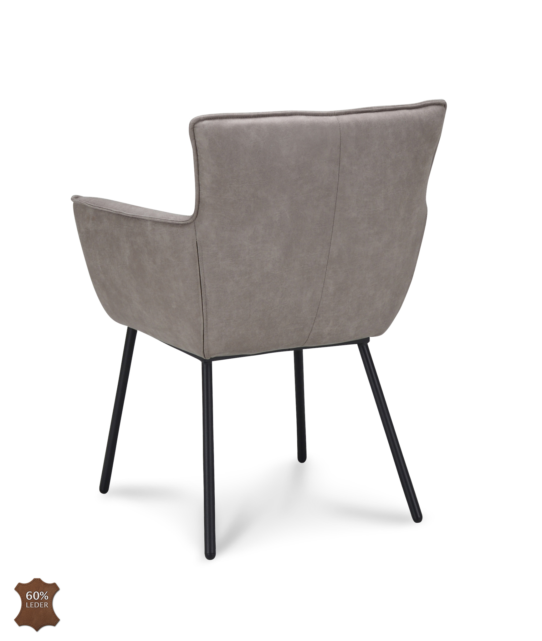 2048465-3.jpg Armstoel Nevada Microleder Bull Clay 84 Poot Zwart - Afbeelding 4