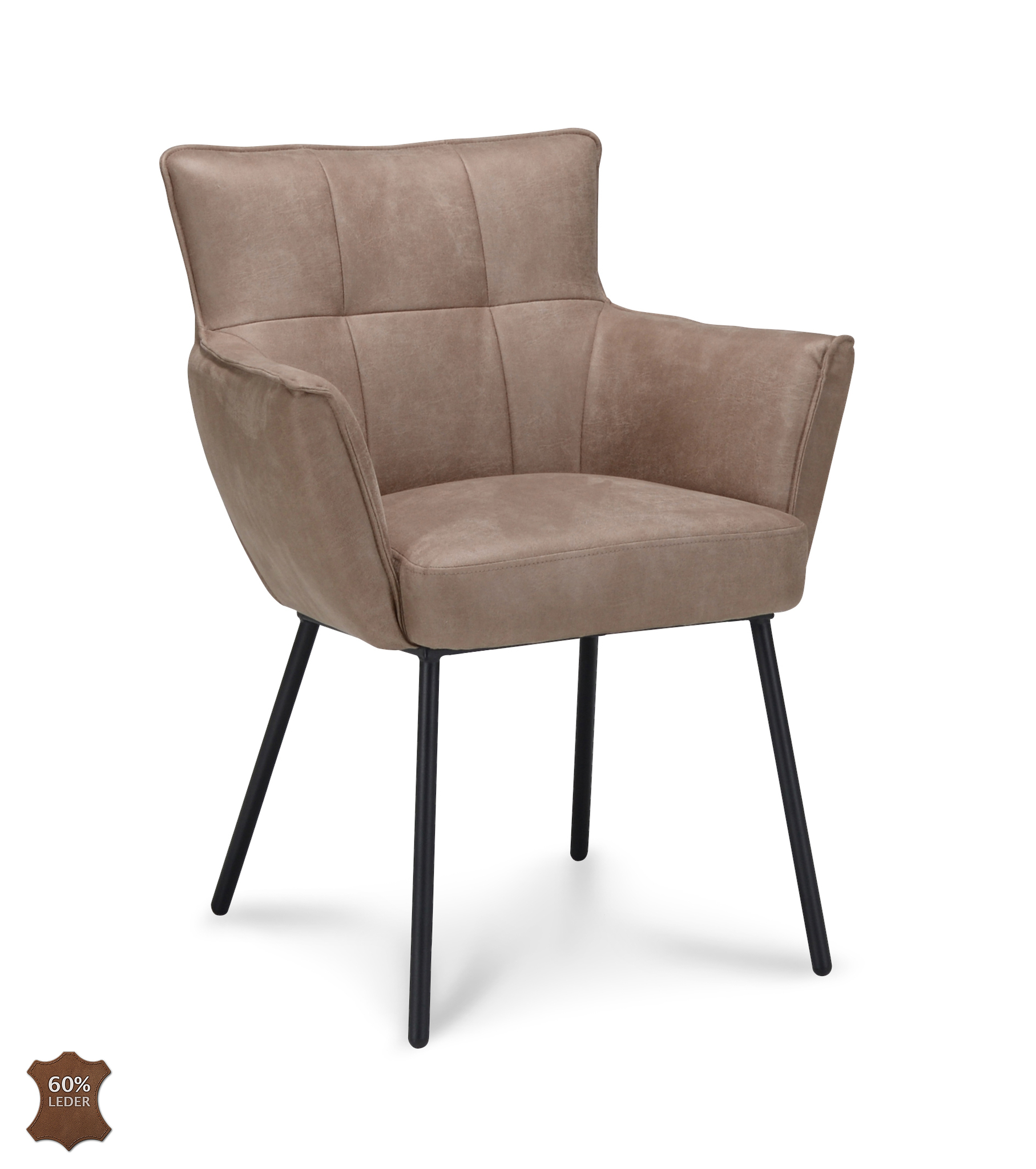 2048466-0.jpg Armstoel Nevada Microleder Bull Liver 10 Leg Black - Afbeelding 1