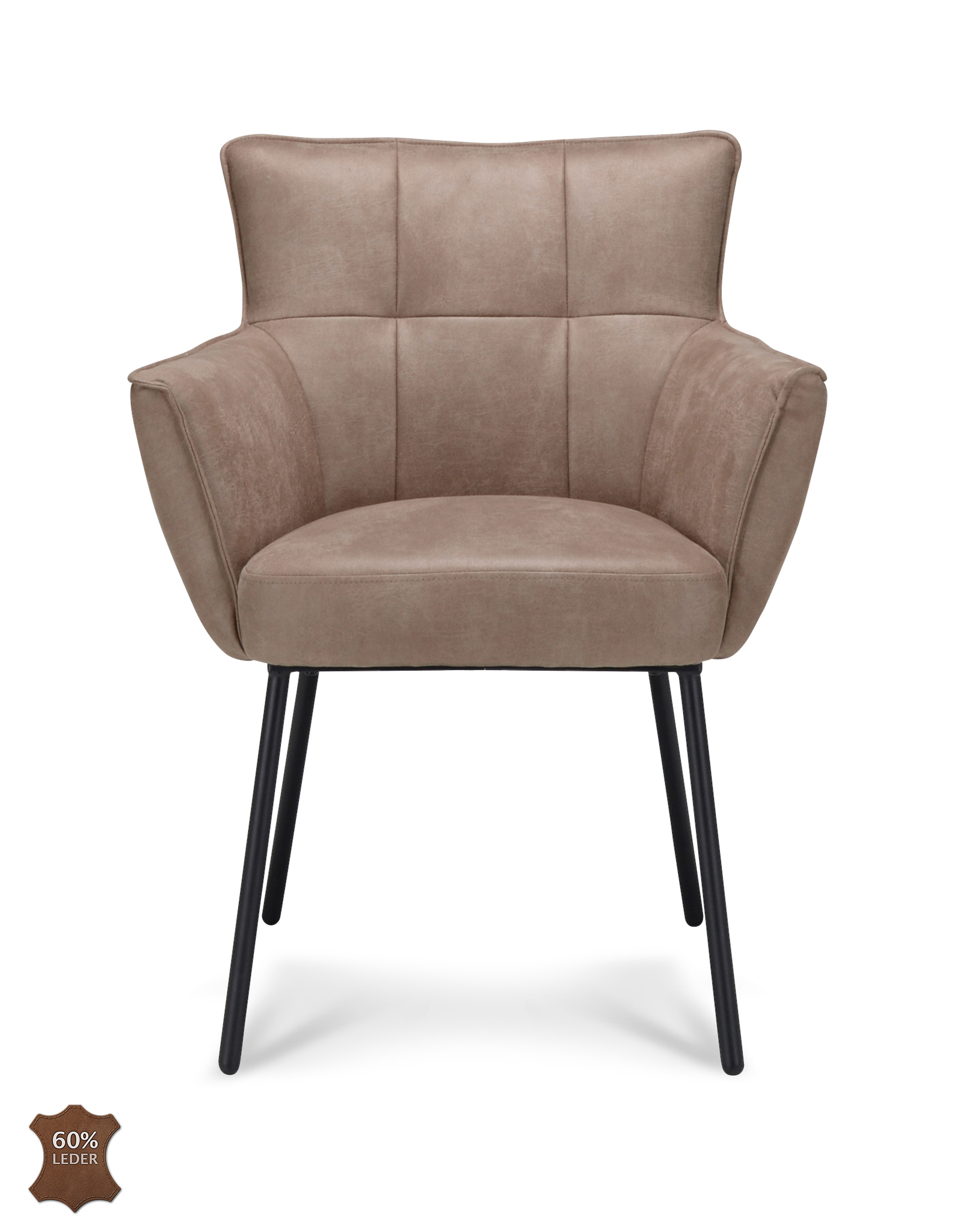 2048466-1.jpg Armstoel Nevada Microleder Bull Liver 10 Leg Black - Afbeelding 2