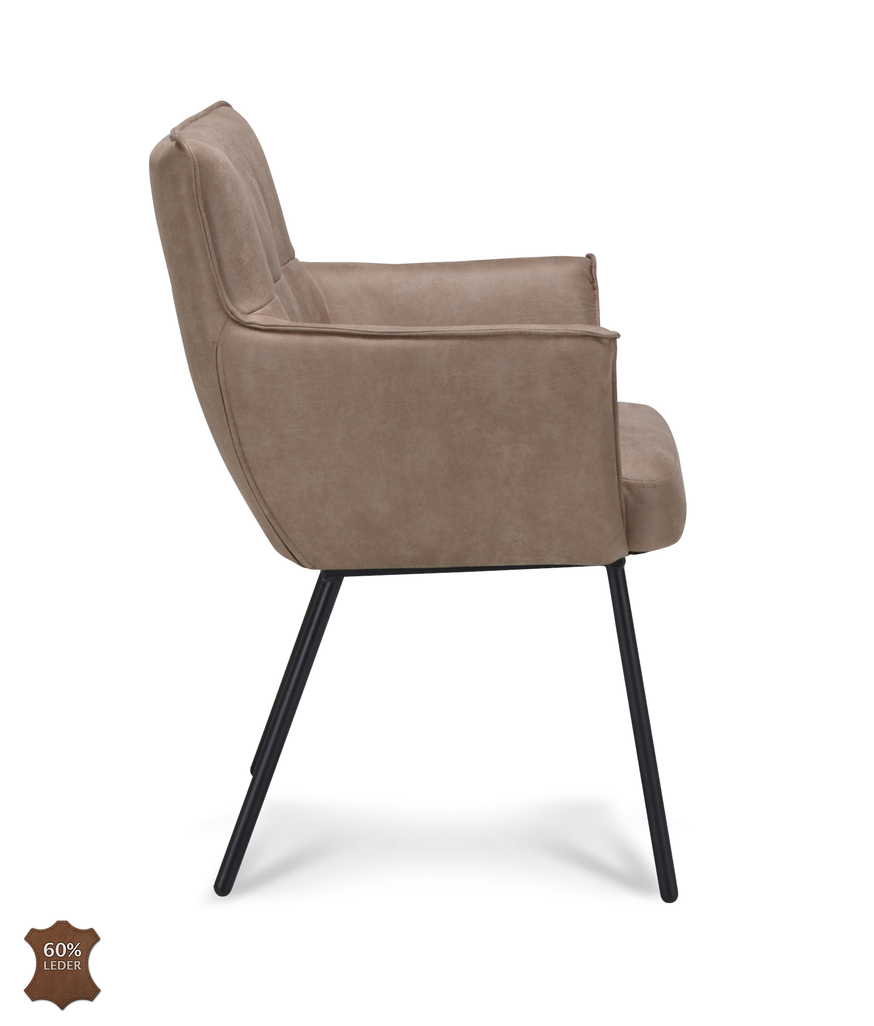 2048466-2.jpg Armstoel Nevada Microleder Bull Liver 10 Leg Black - Afbeelding 3
