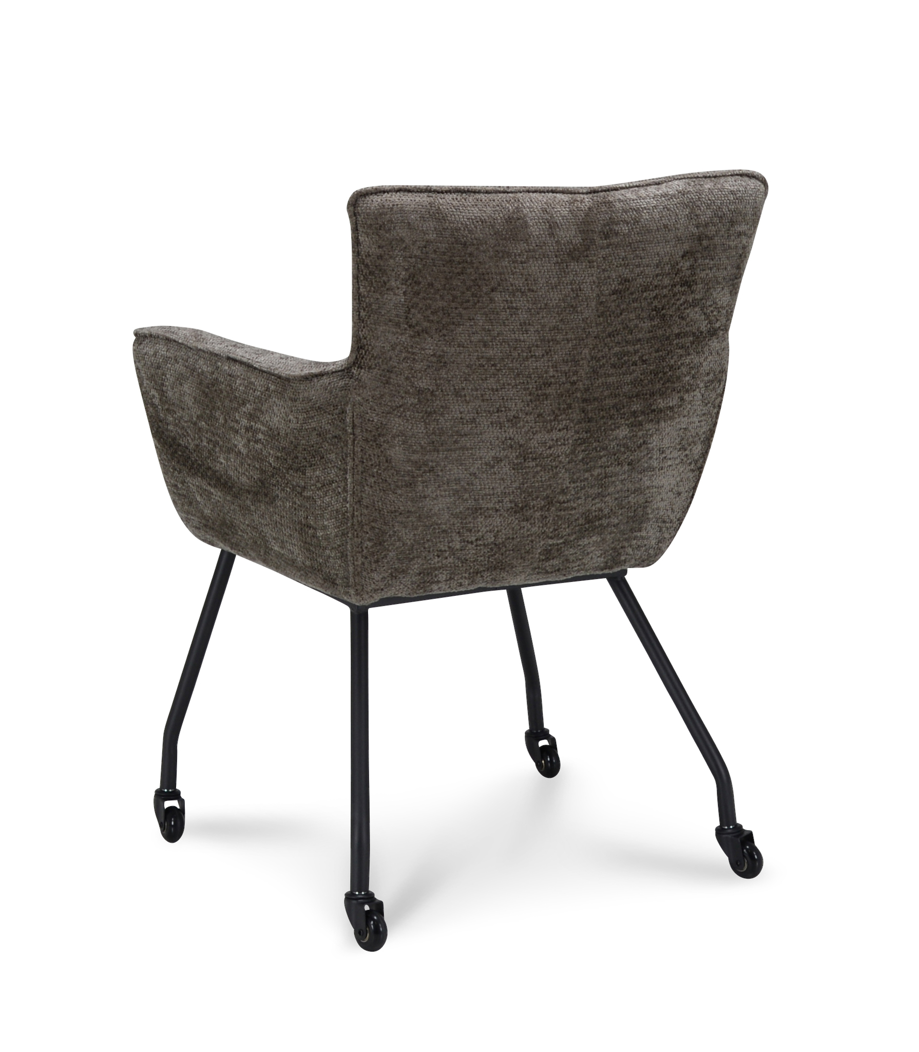 2048476-3.jpg Armstoel Nevada op Wielen Stof Movie Taupe 12 Poten Zwart Op Wielen - Afbeelding 4