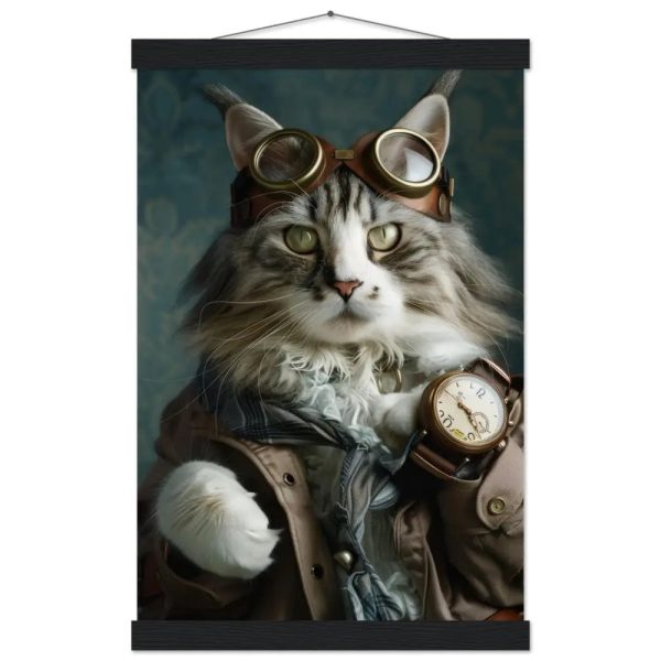 Schoolposter van een vrouwelijke Maine Coon kat