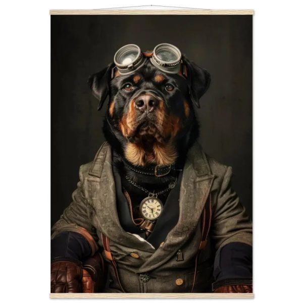 Schoolposter van een Rottweiler hond