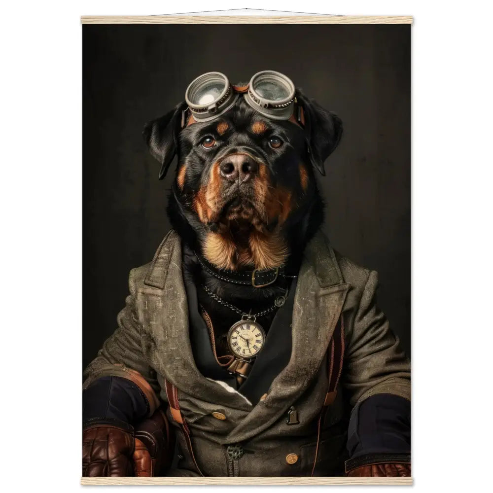 29678a4d-6968-4caa-b396-0f5fb858c6f1-0.jpg Schoolposter van een Rottweiler hond - Afbeelding 1